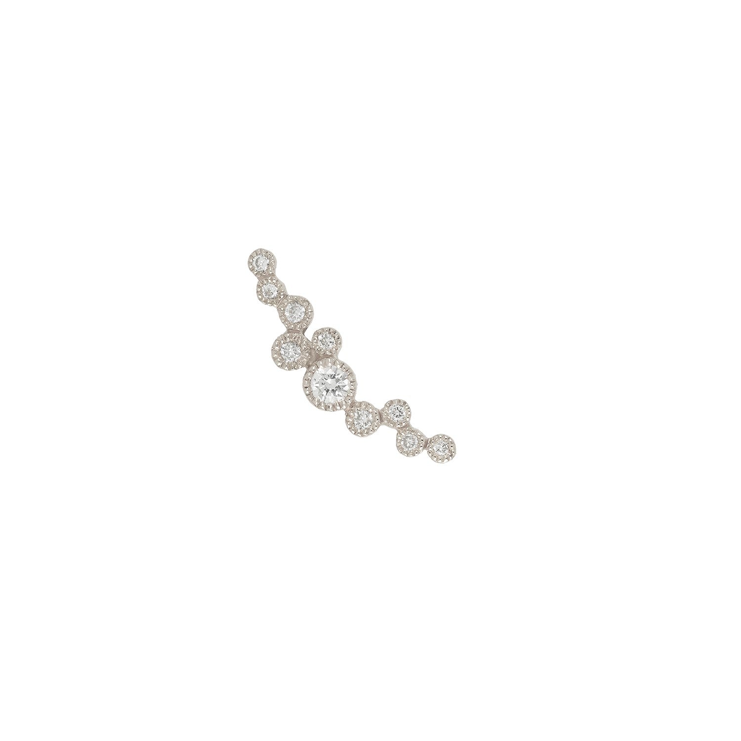 Curved Nebula Diamond Earring