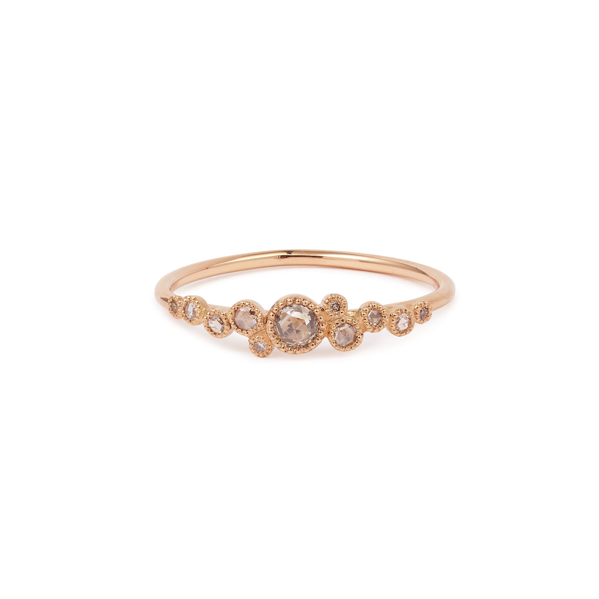 Astrée ring, champagne diamonds