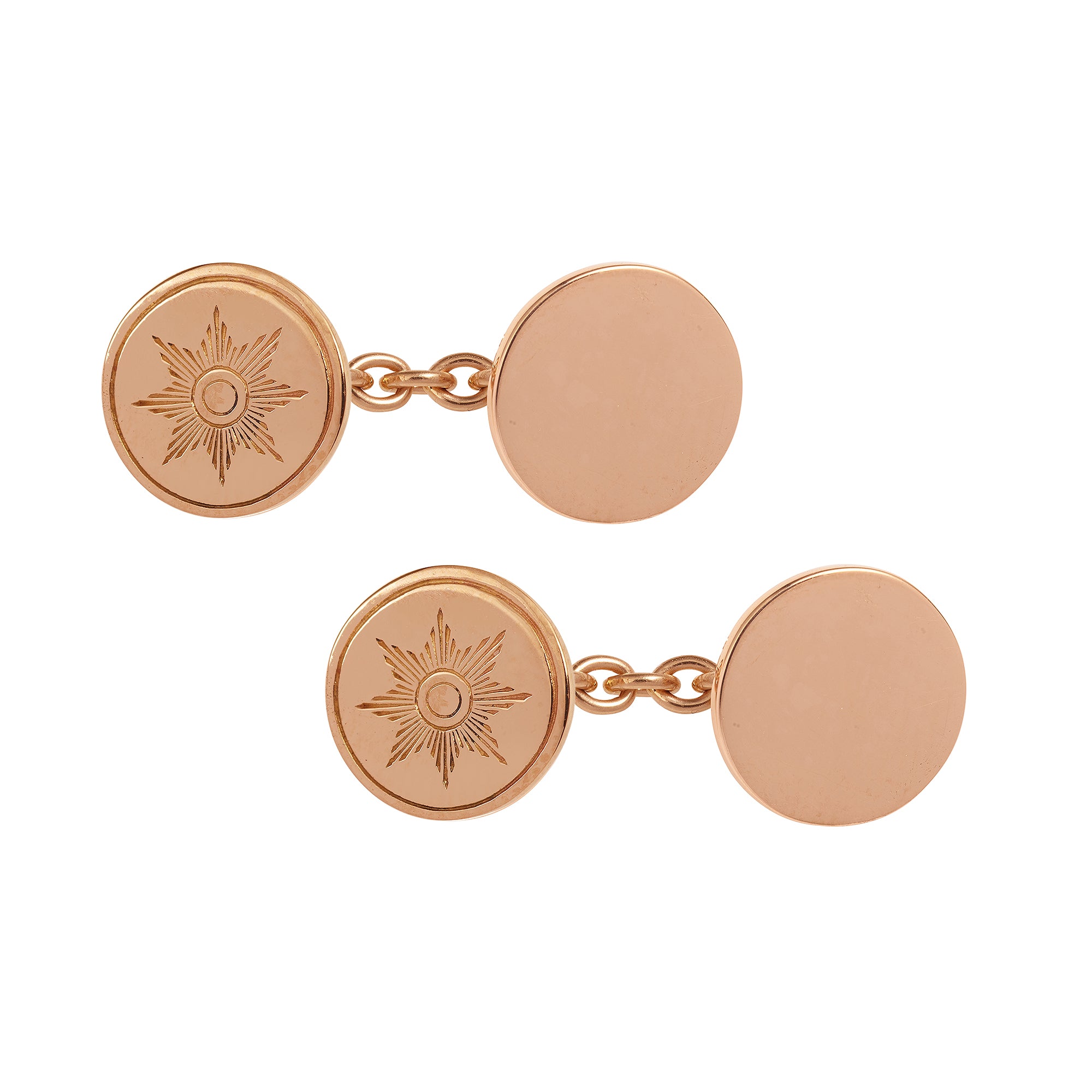 Soleil round cufflink
