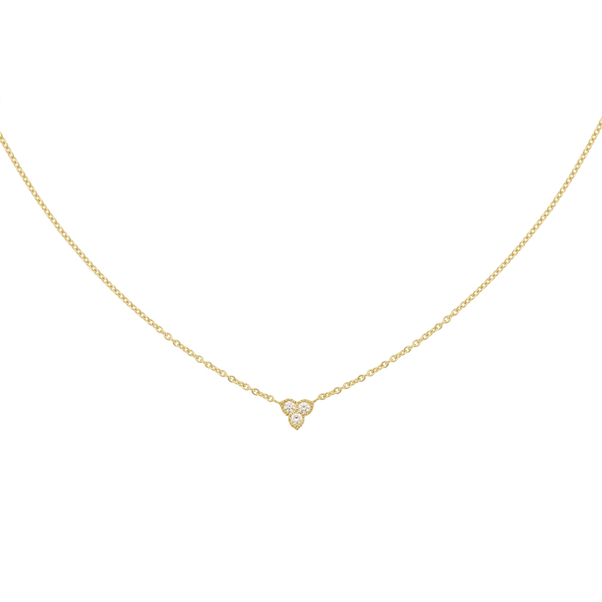 NECKLACE- NECKLACE FLORA S DIAMONDS ROSE GOLD- MYRTILLE BECK- GOLD AND DIAMONDS NECKLACE