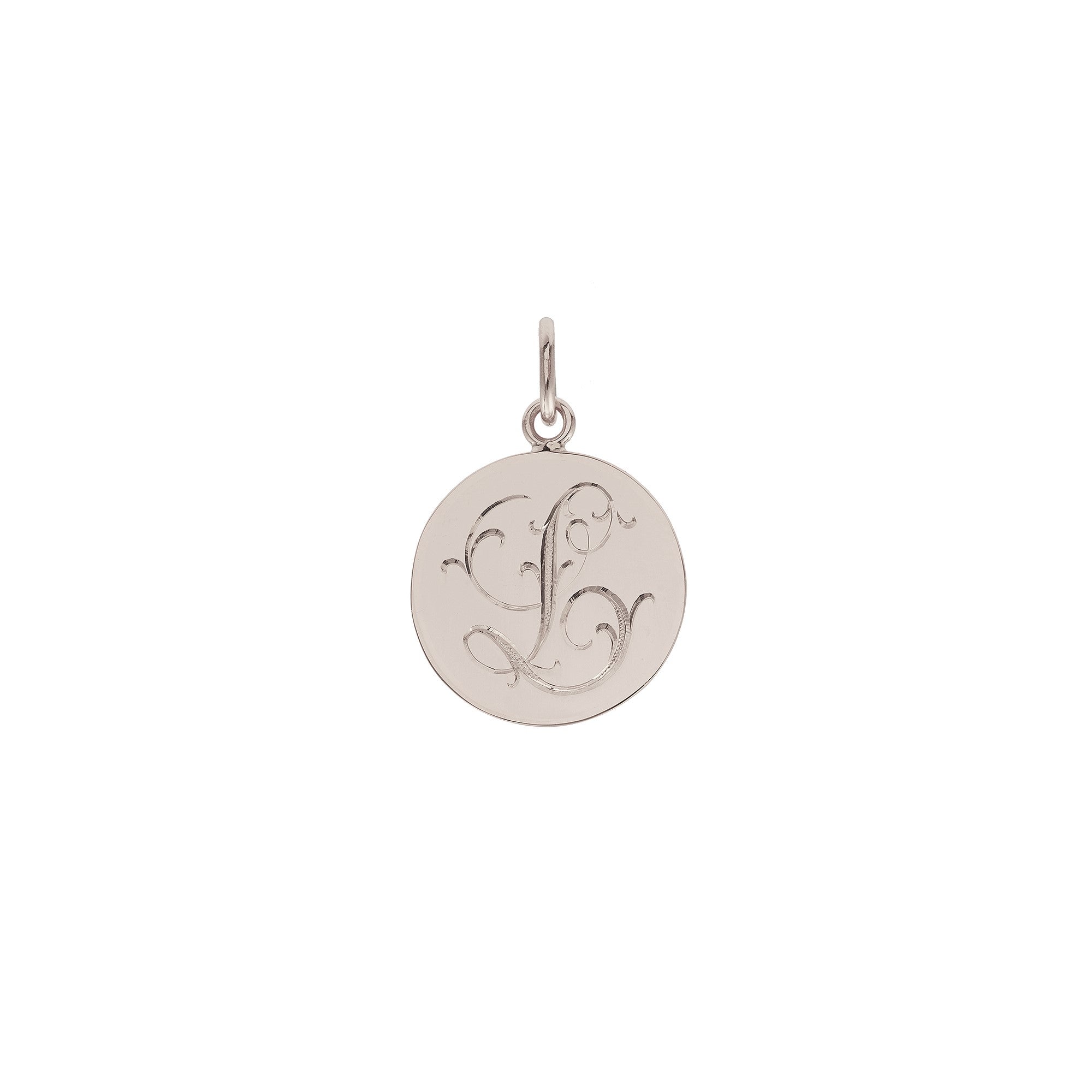 Customizable gold medal. Myrtille Beck- Hand-engraved medal. Engraved initial medal