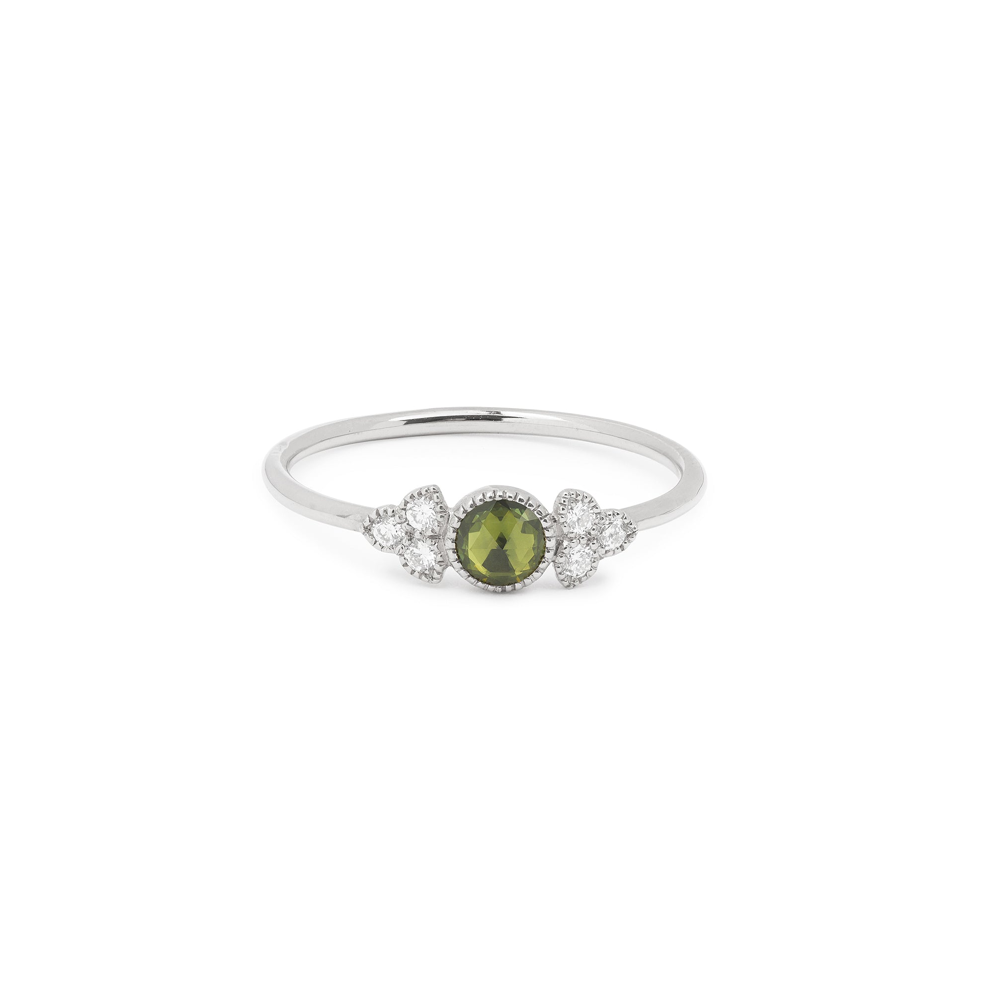 Ring Flora M Green sapphire