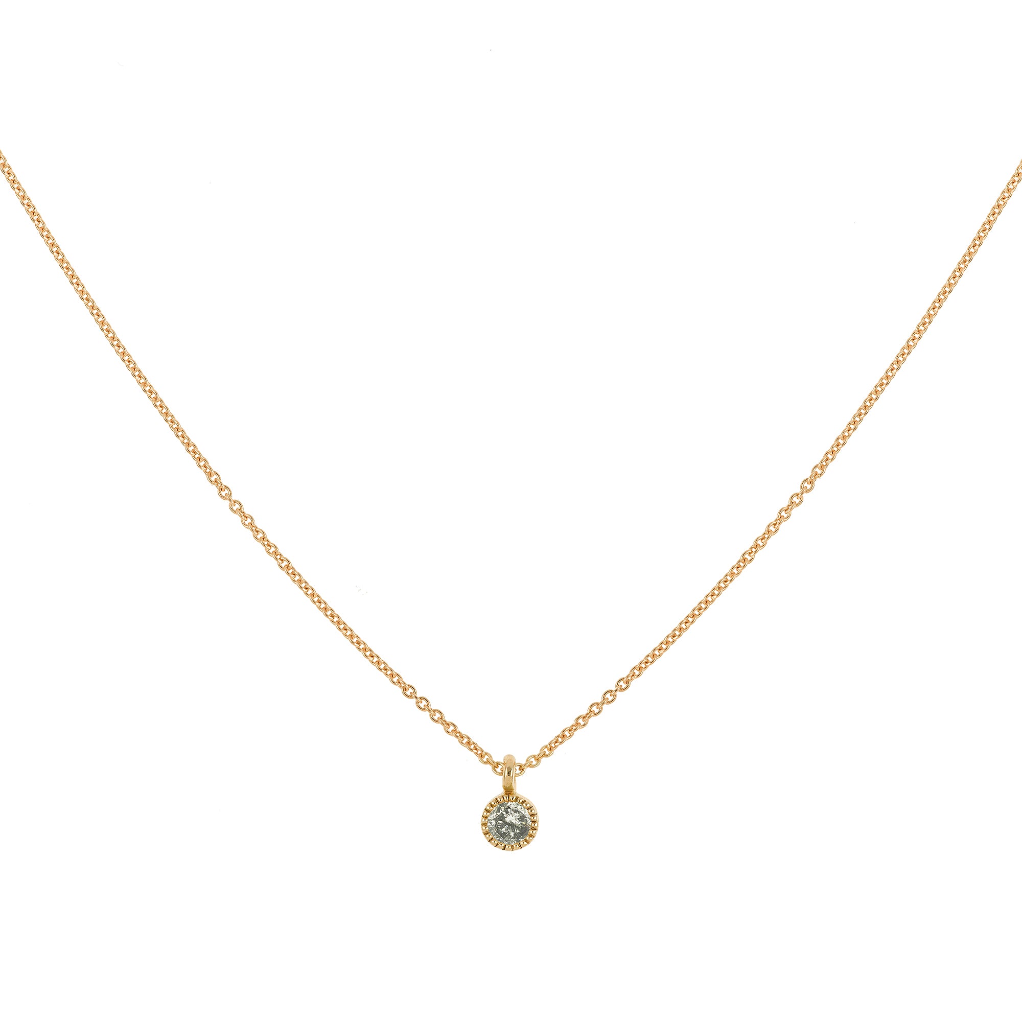 Love M Necklace diamond Salt & Pepper