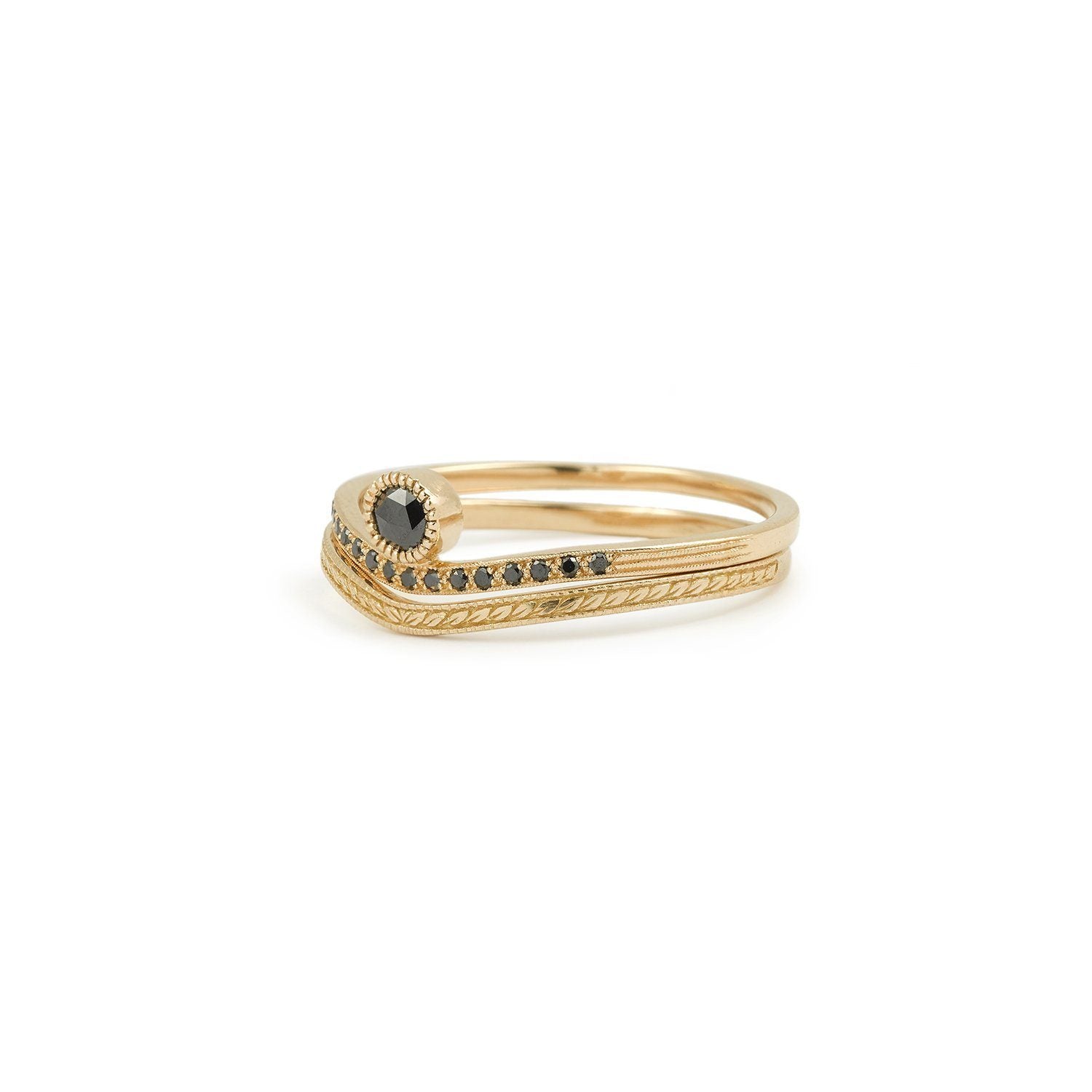 Ring - black diamonds Sienna