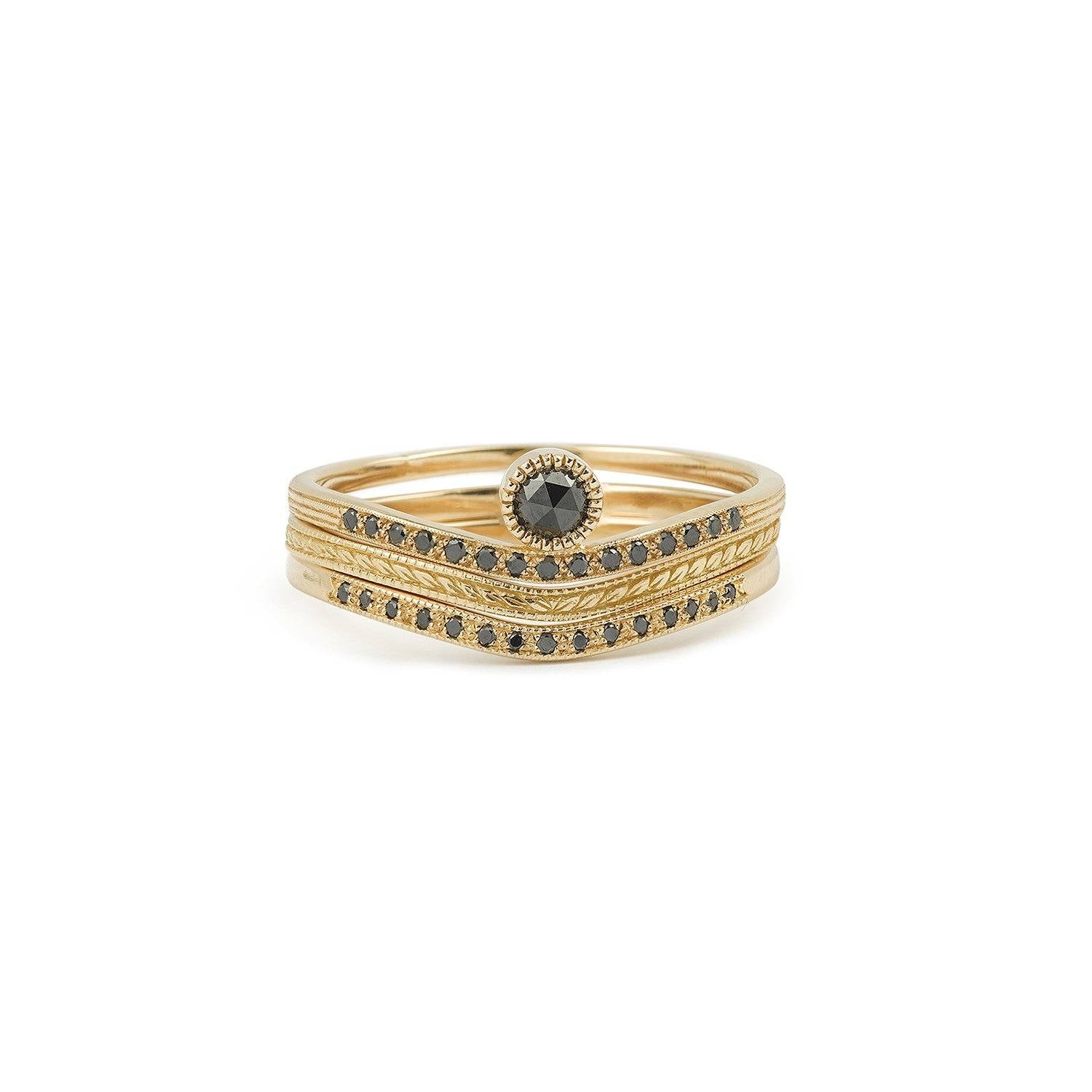 Ring - black diamonds Sienna