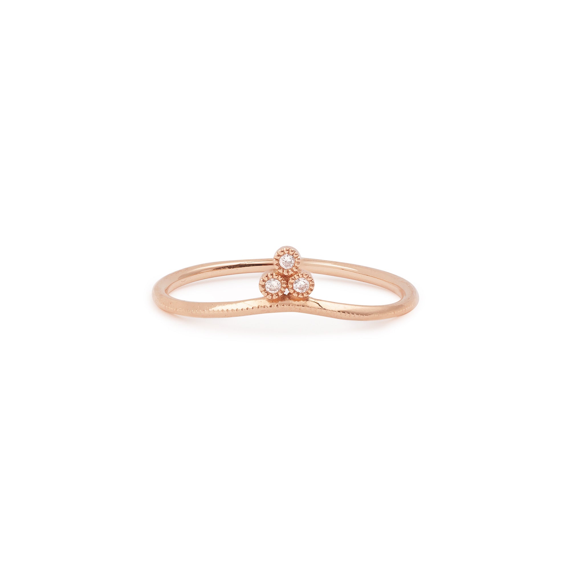 Mimi, Myrtille Beck Paris rose gold and diamonds tiara ring