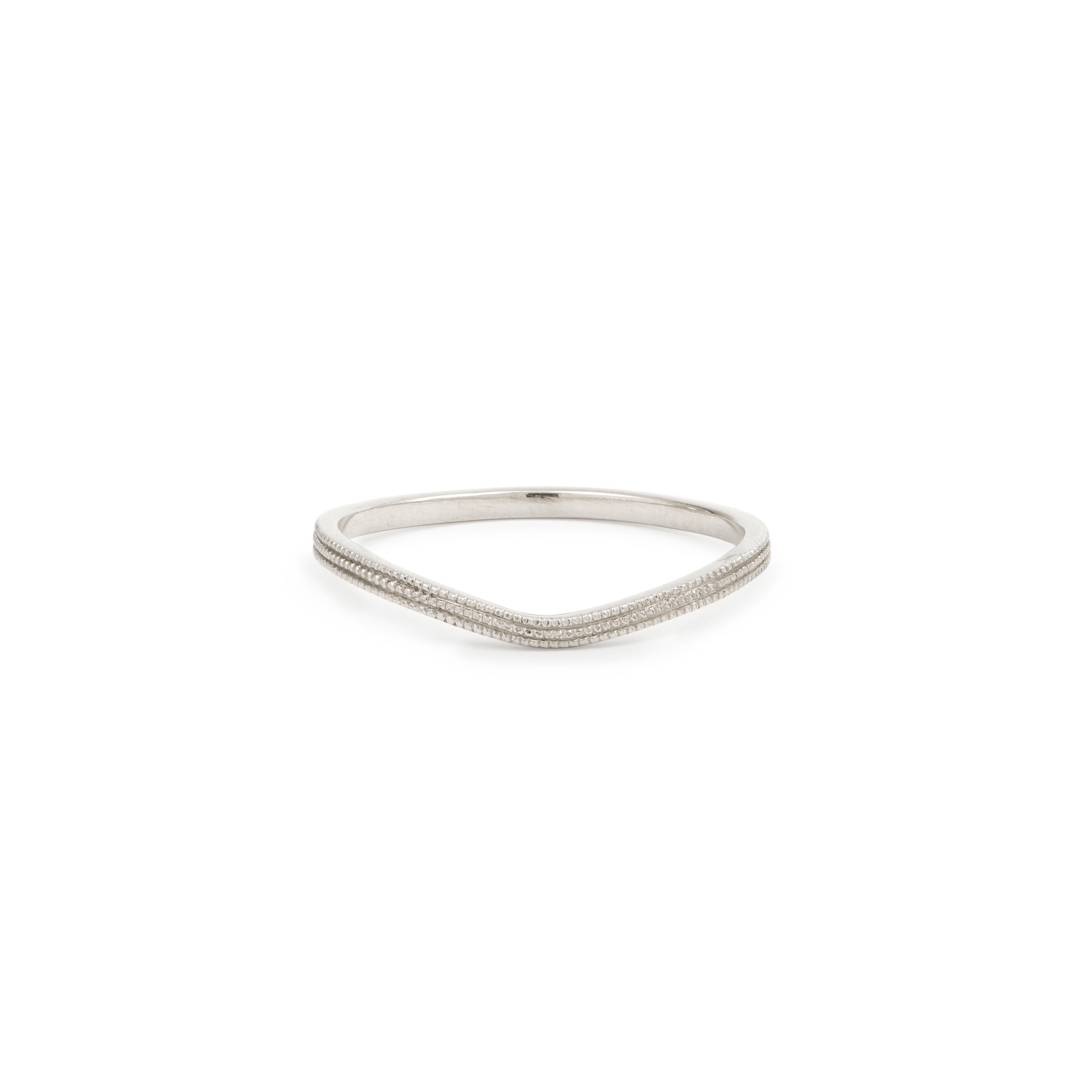 Wave Triple Milgrain wedding band