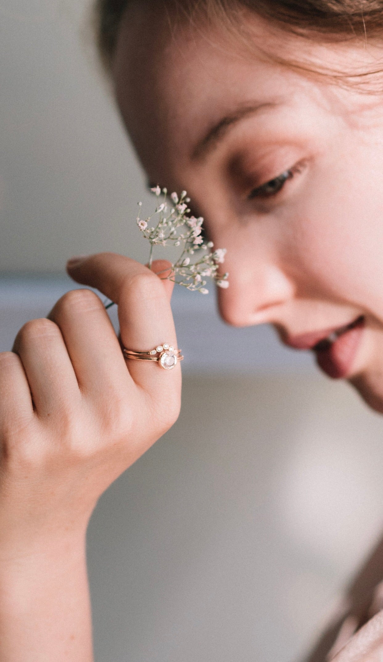 Solitaire Double Milgrain XL White Sapphire