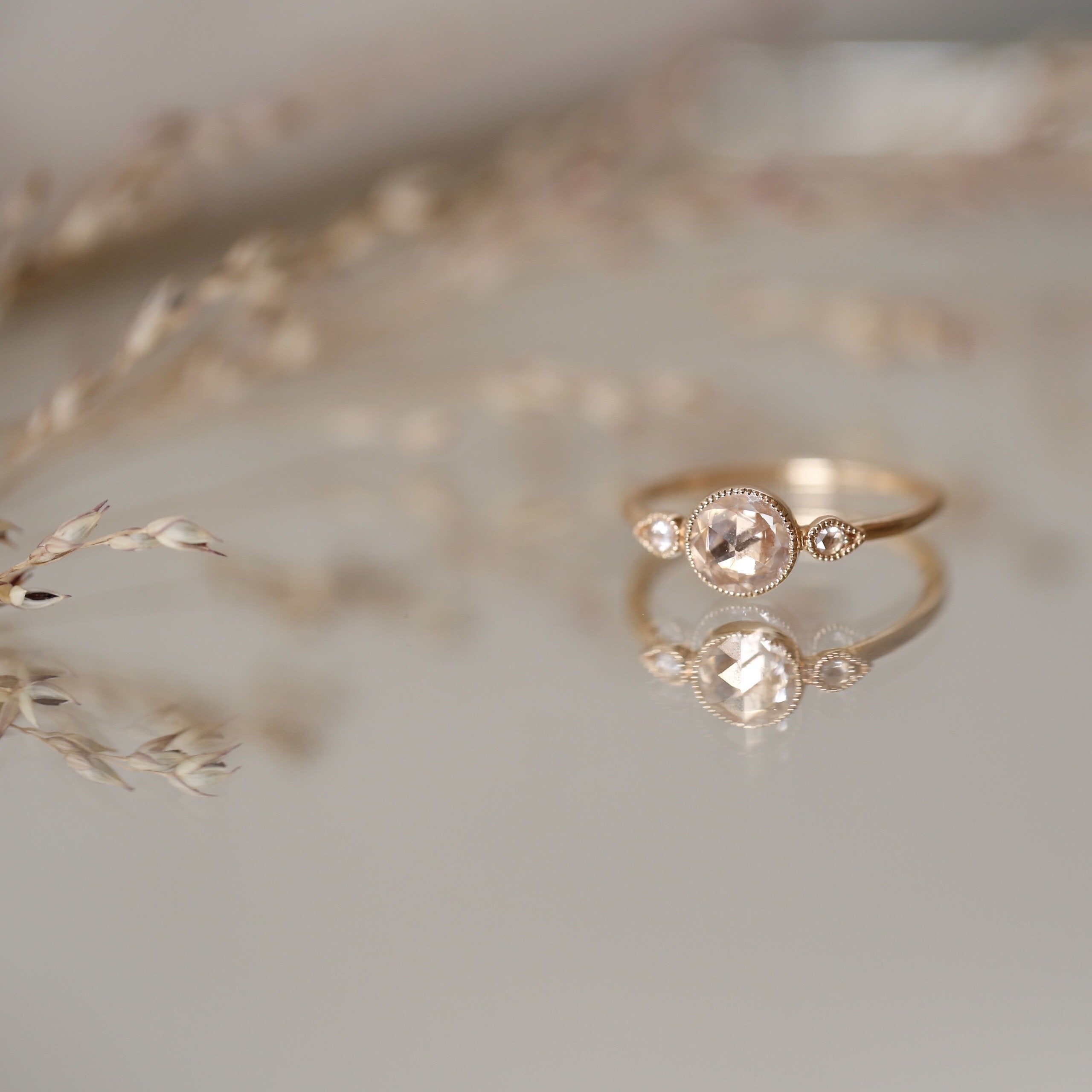 Ring - Amour Céleste XL ring - Myrtille Beck, Designer's engagement ring, diamond sapphire engagement ring