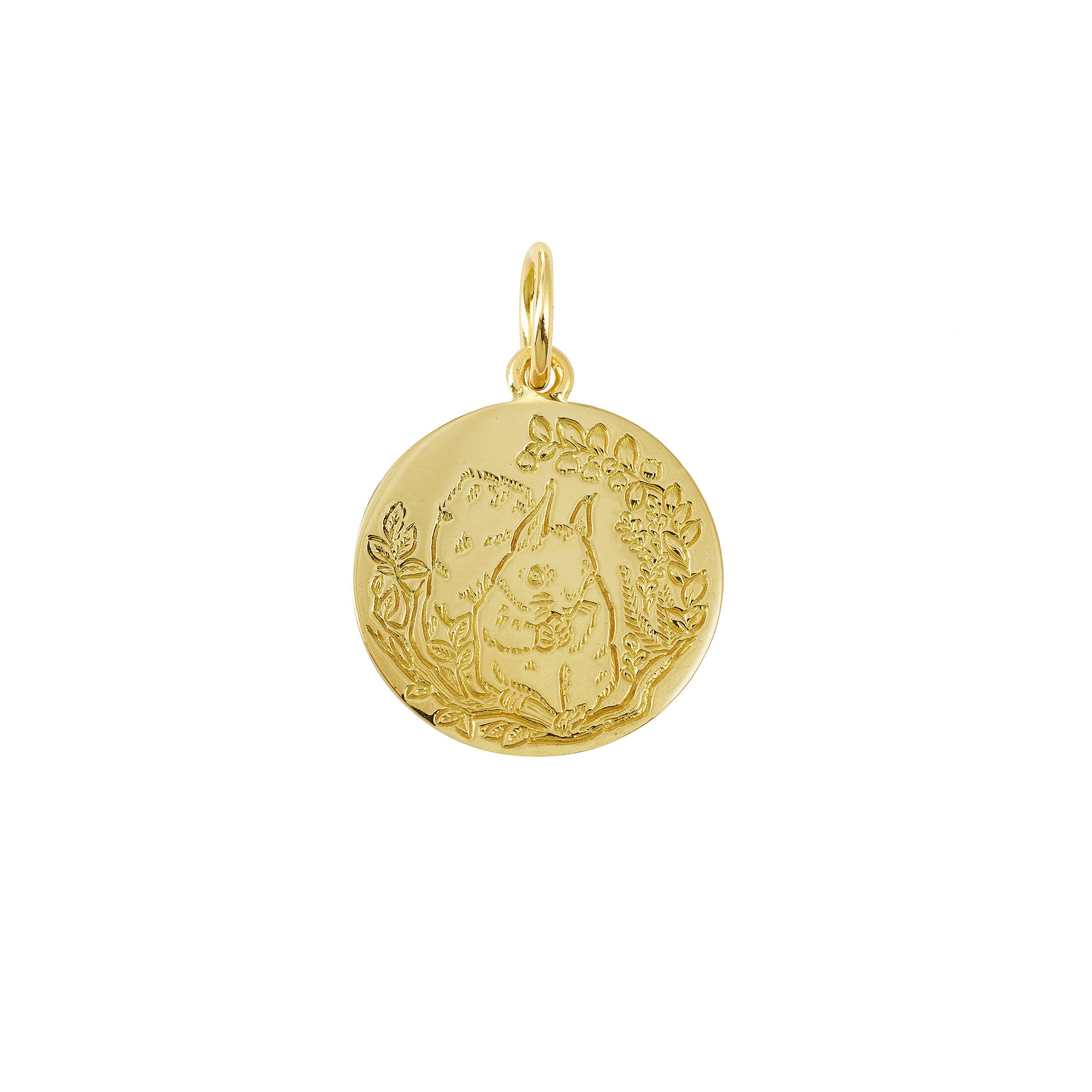 Medals - Squirrel Medal - 1,4cm, original baptismal medals, baptismal medal, gold medal creator, medals Myrtille BeckParis Marie de Beaucourt