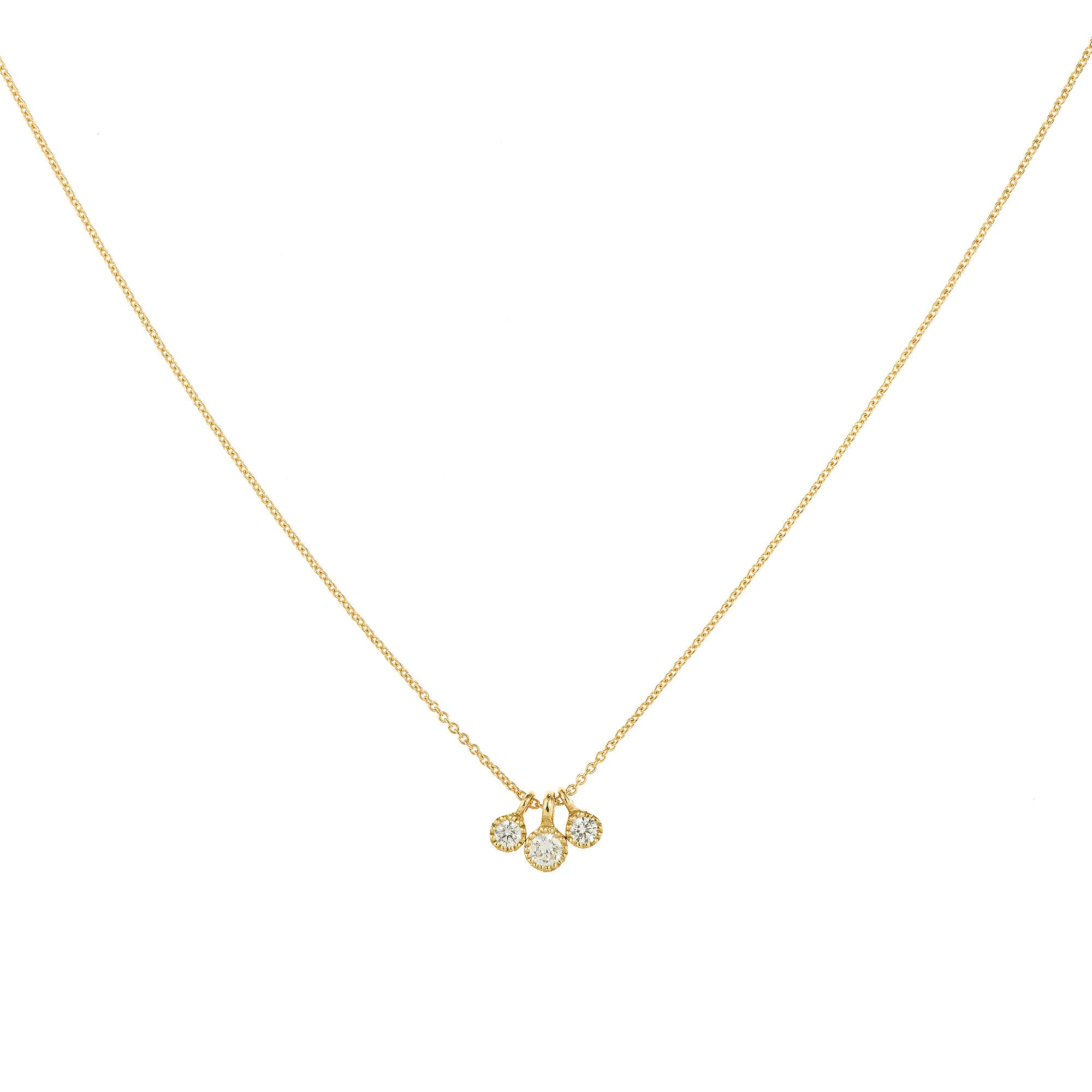 Love Triple Diamond Necklace S-XS