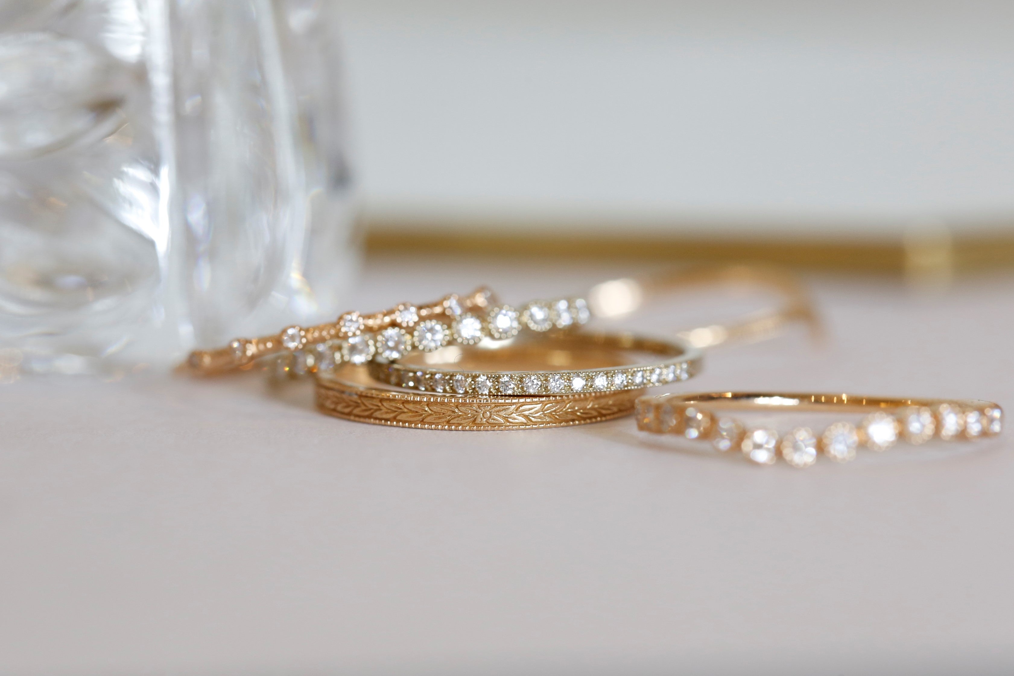 Alliances femme diamants