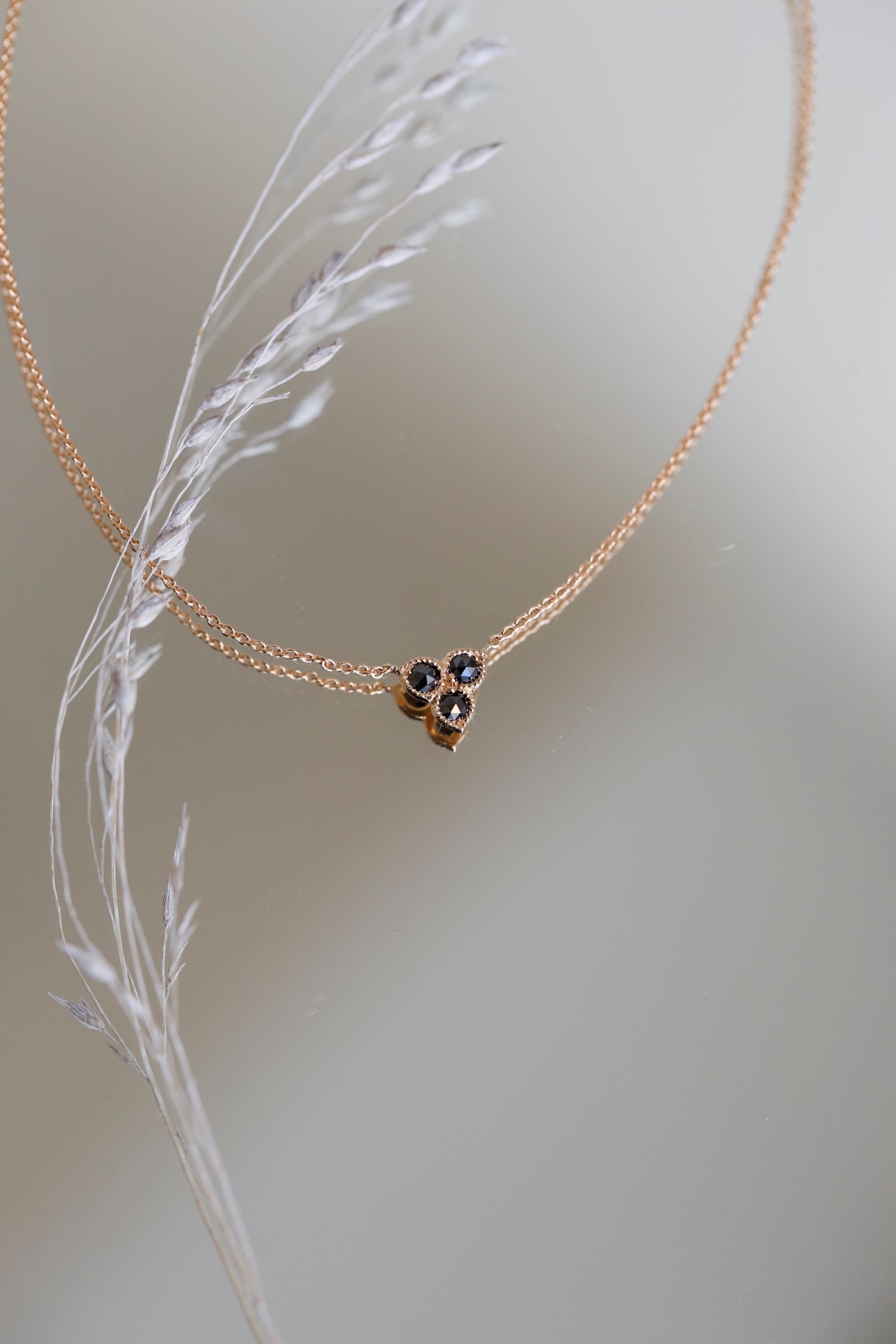 Collier Flora L Diamants noirs