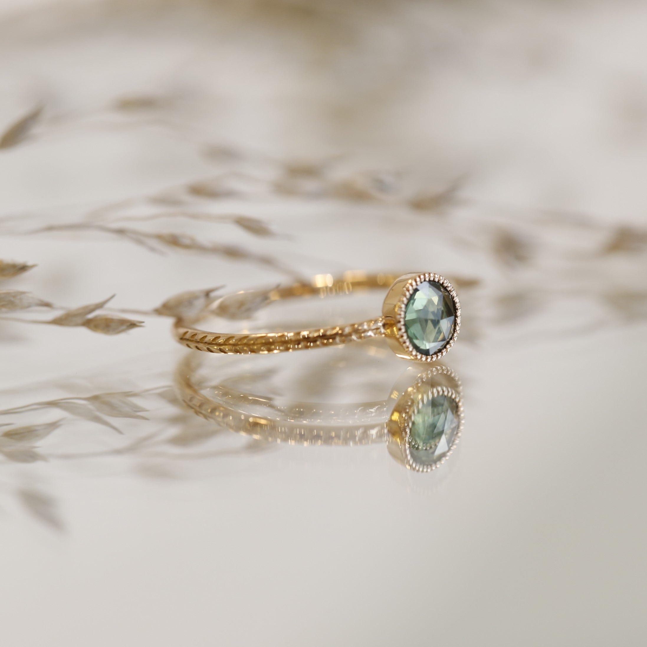 Bague Cybèle L Saphir vert