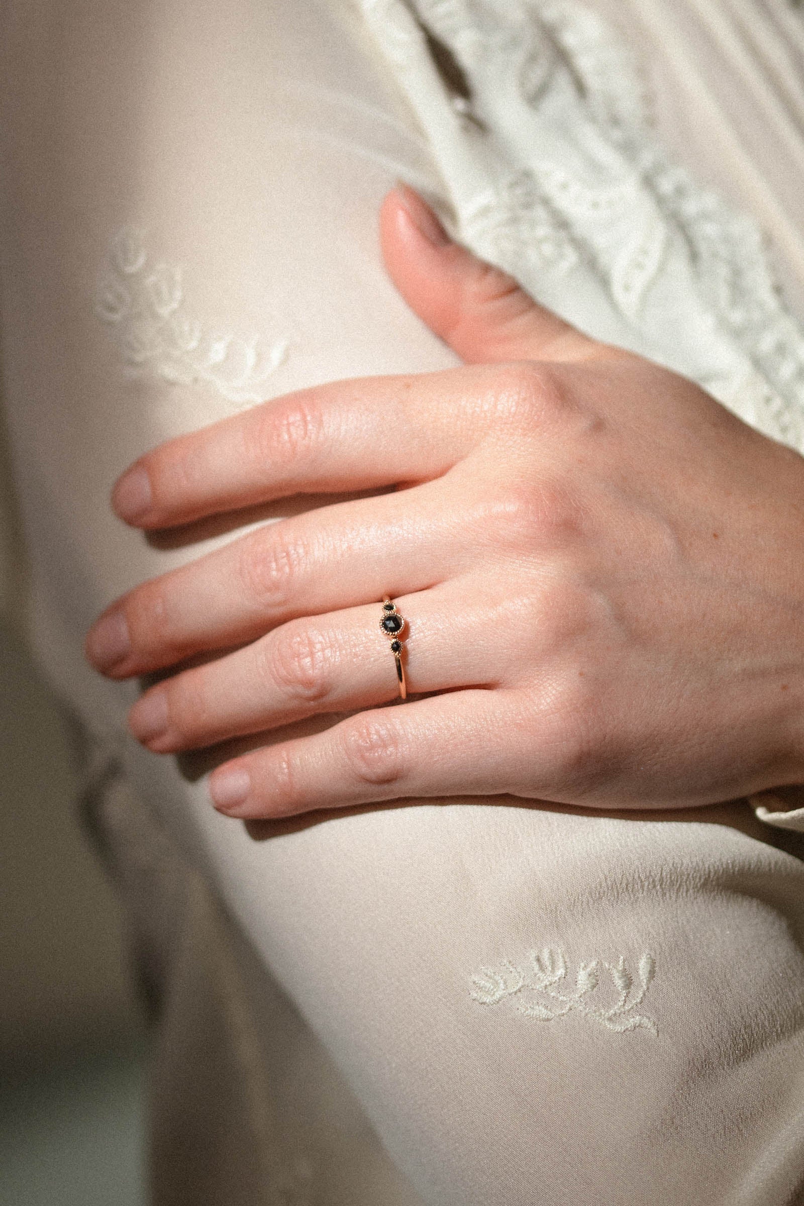 Bague Amour Céleste M Diamants noirs