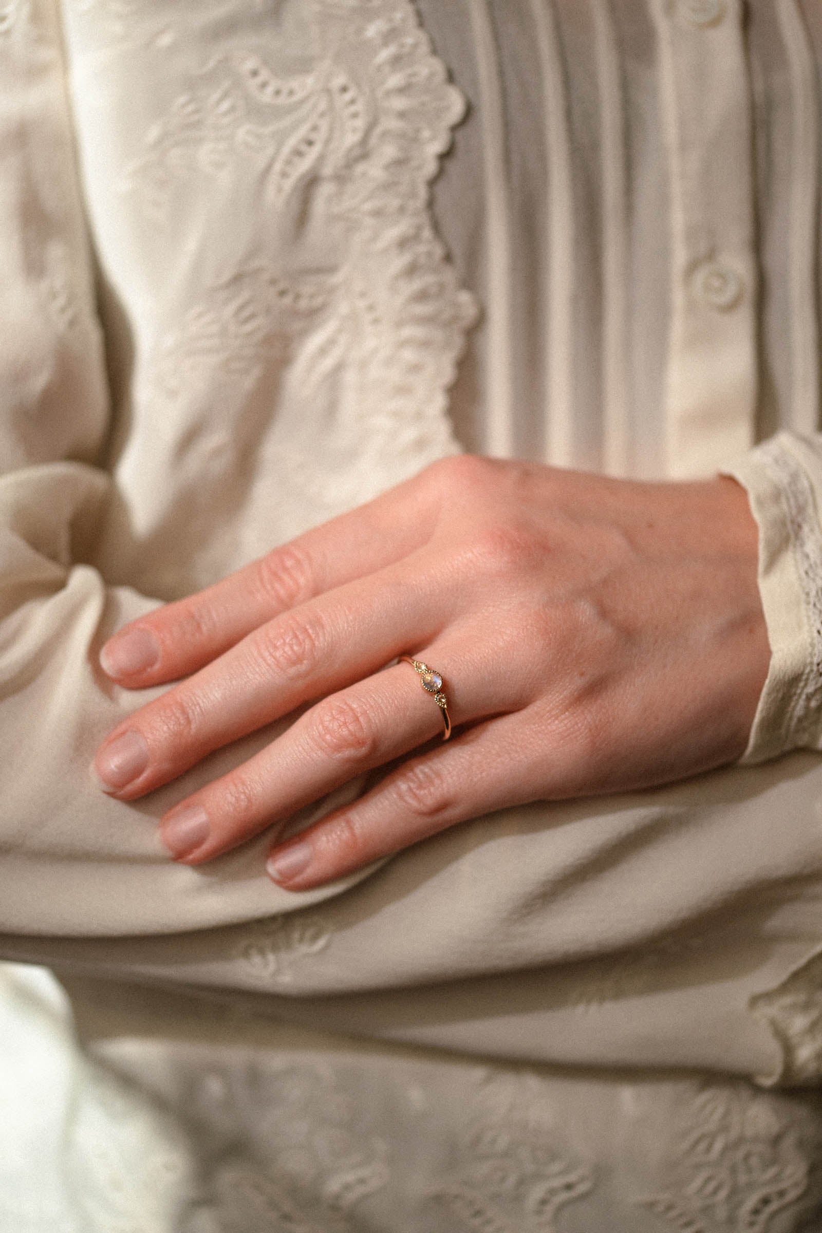 Bague Amour Céleste M Pierre de lune