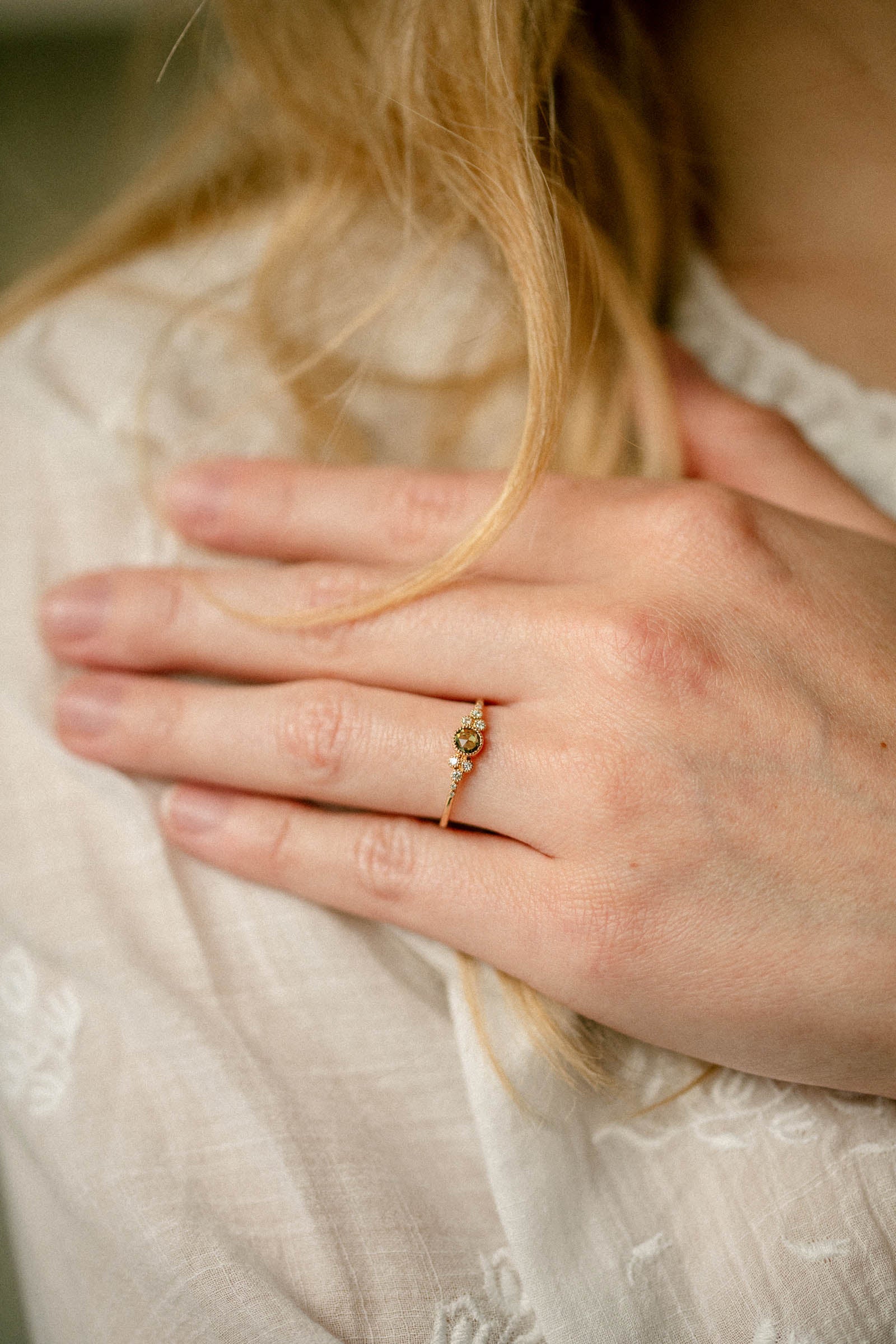 Bague Iris M Saphir vert