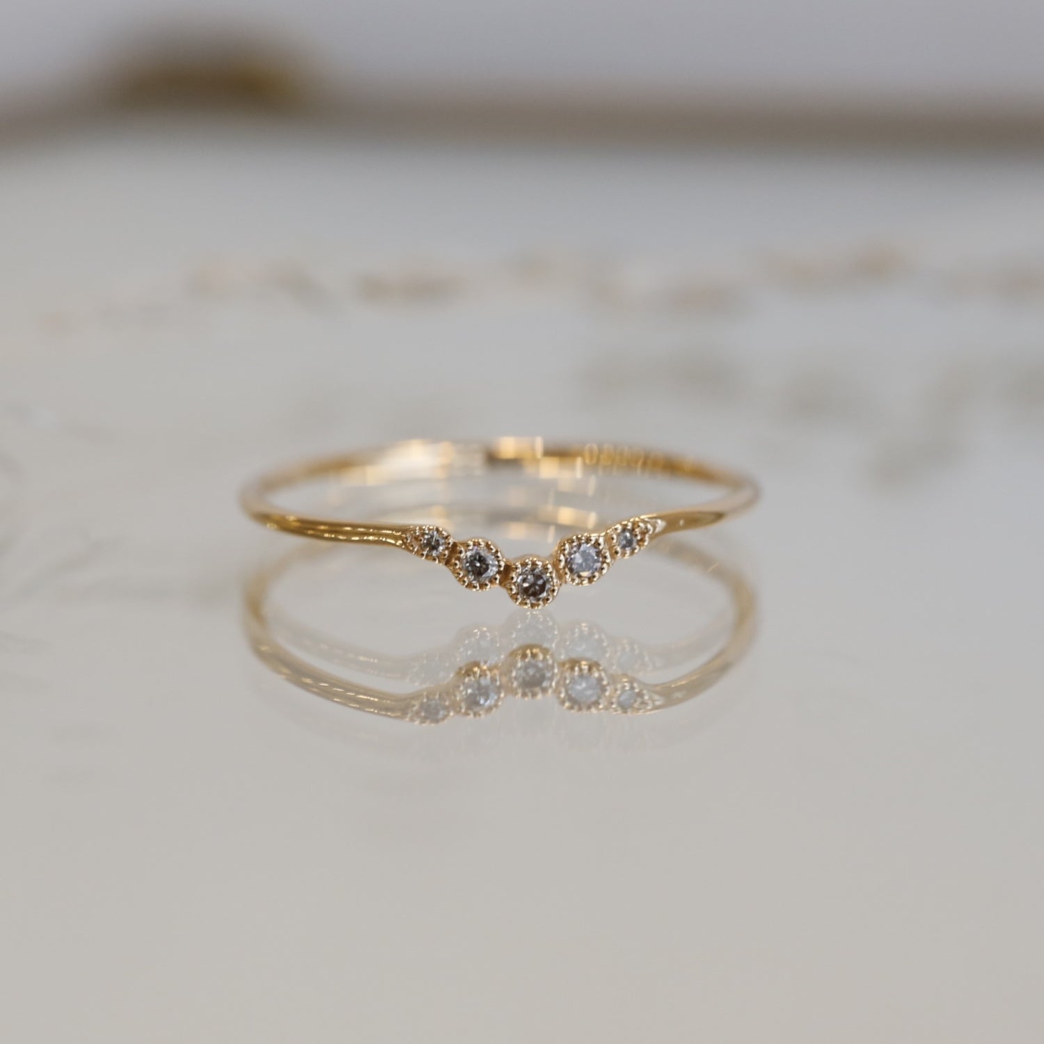 Bague Petit Amour Céleste Curve XL Diamants Salt & Pepper