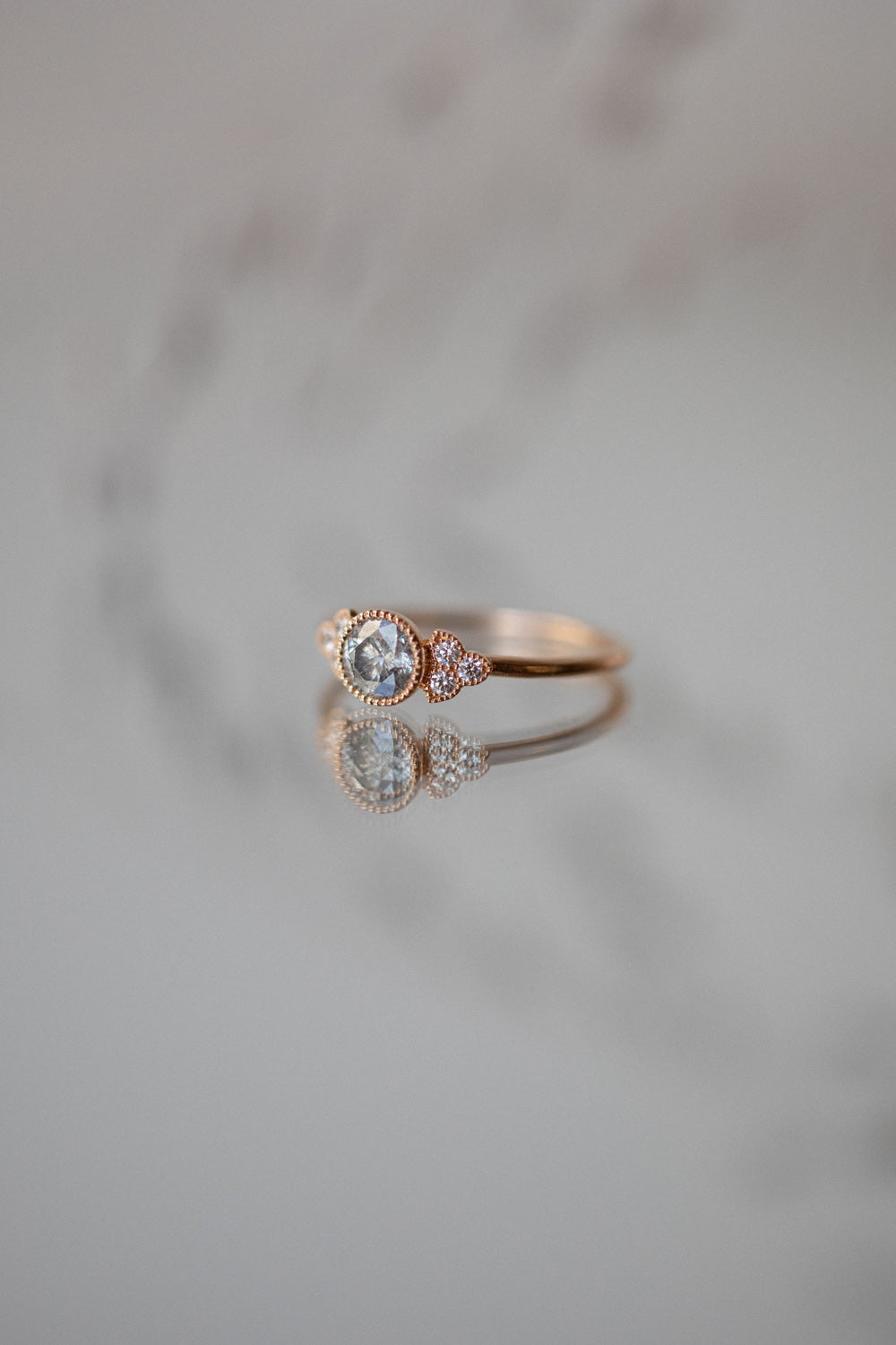 Bague Flora L Diamant Salt & Pepper
