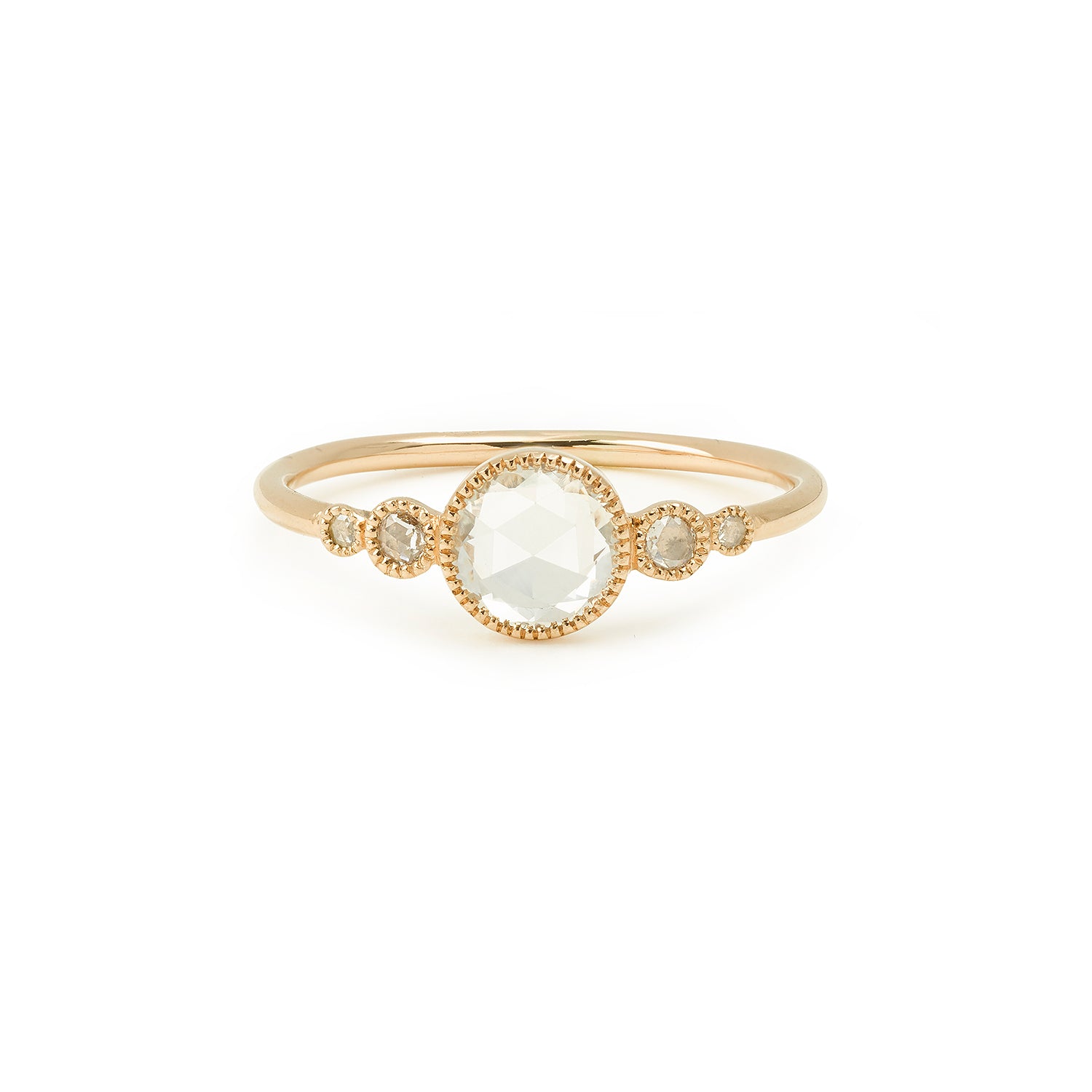 Bague Coco Saphir Blanc Rosecut