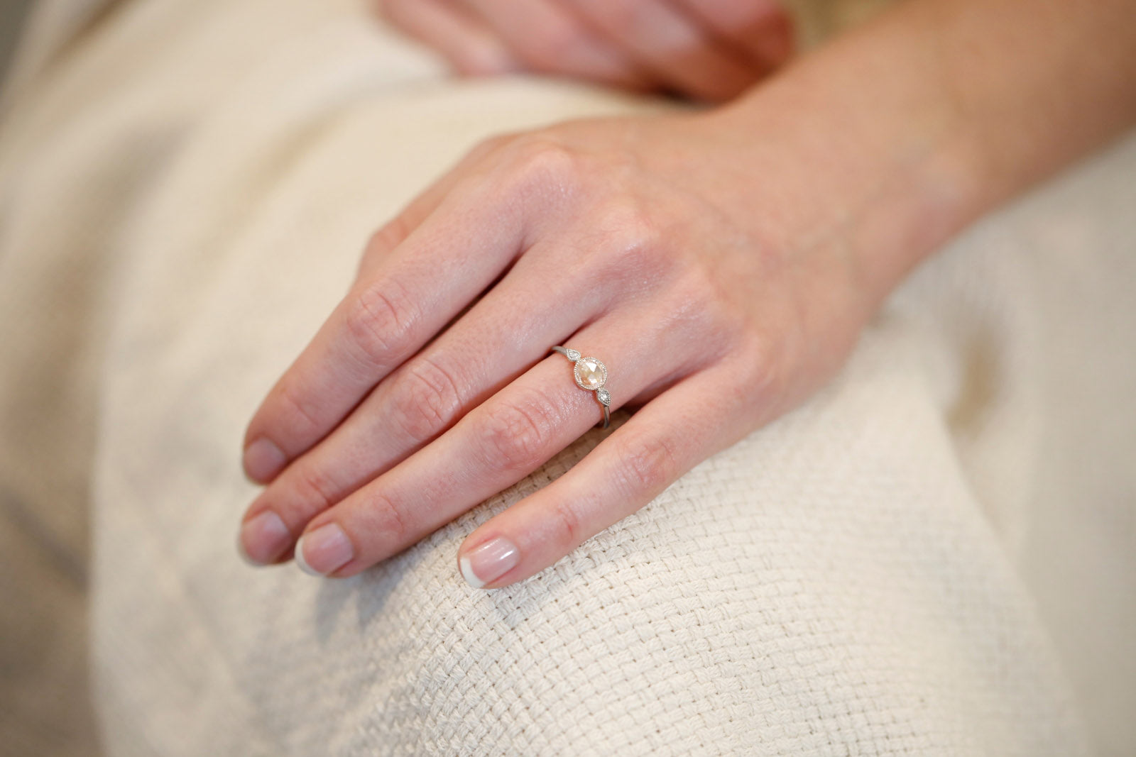 Bague Amour Céleste XL Saphir Blanc