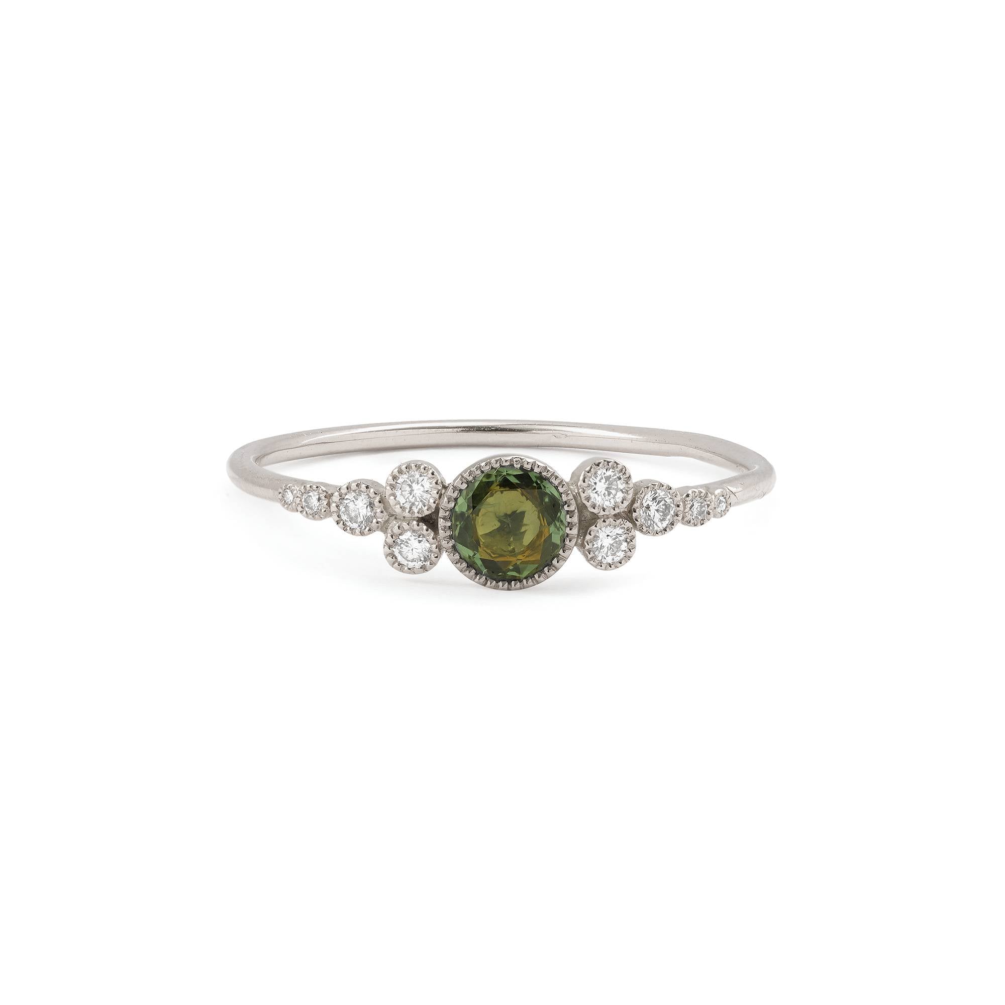 Bague Iris M Saphir vert