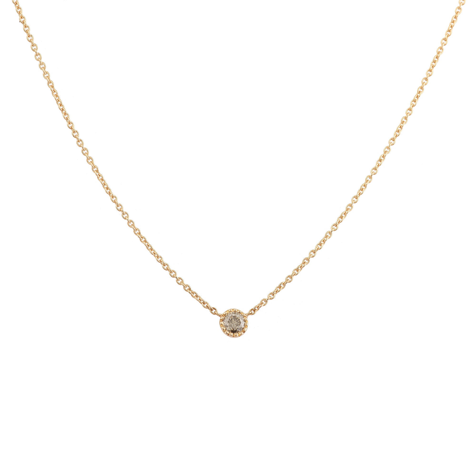 Bijoux de créateur collier cadeau de Noël en or gravée et diamant salt and pepper édition limitée