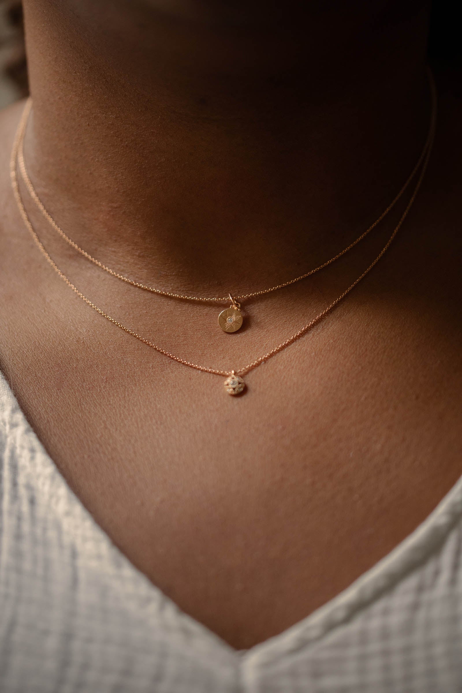 Mini Médaille Soleil Diamant