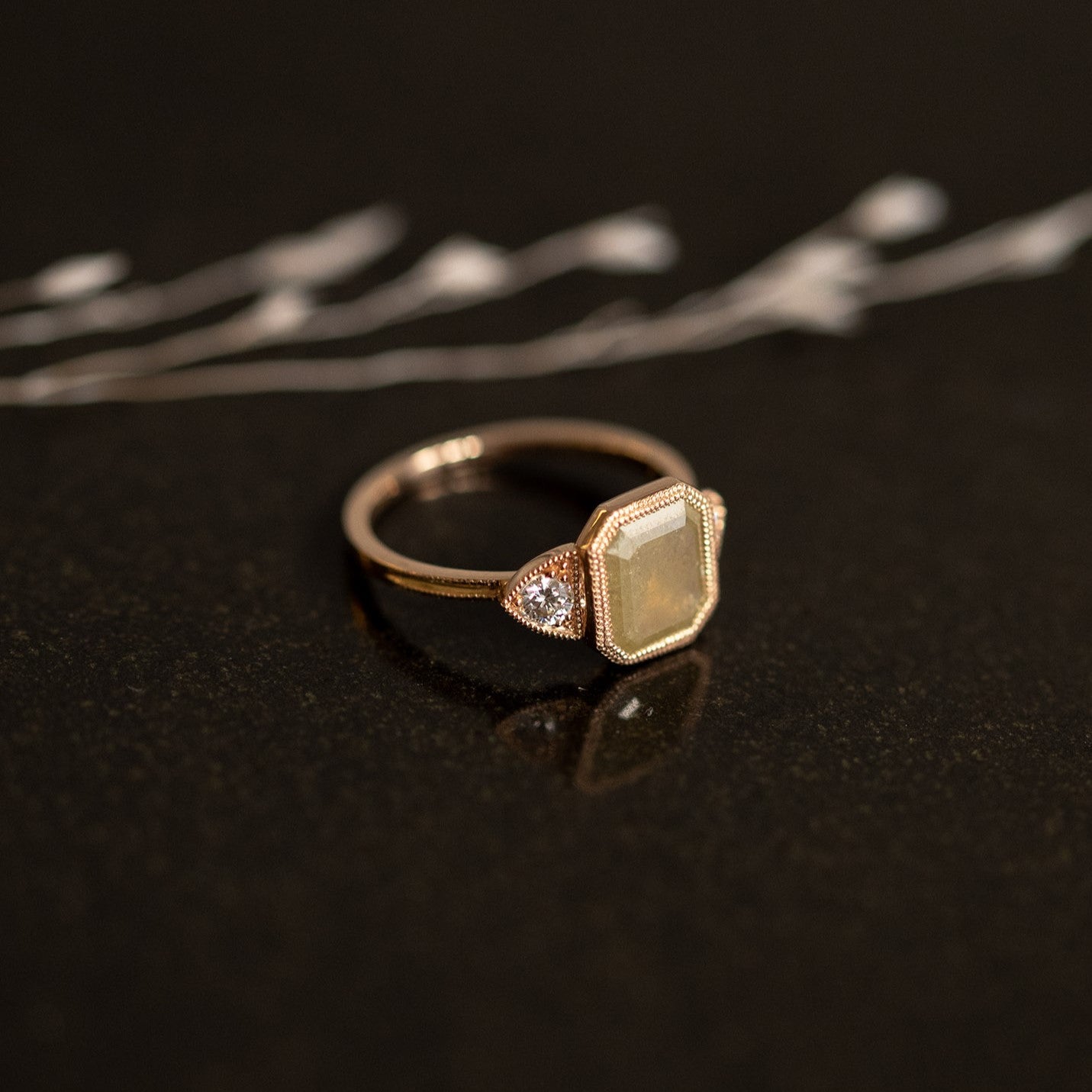 Pièce unique Béatrice diamant jaune