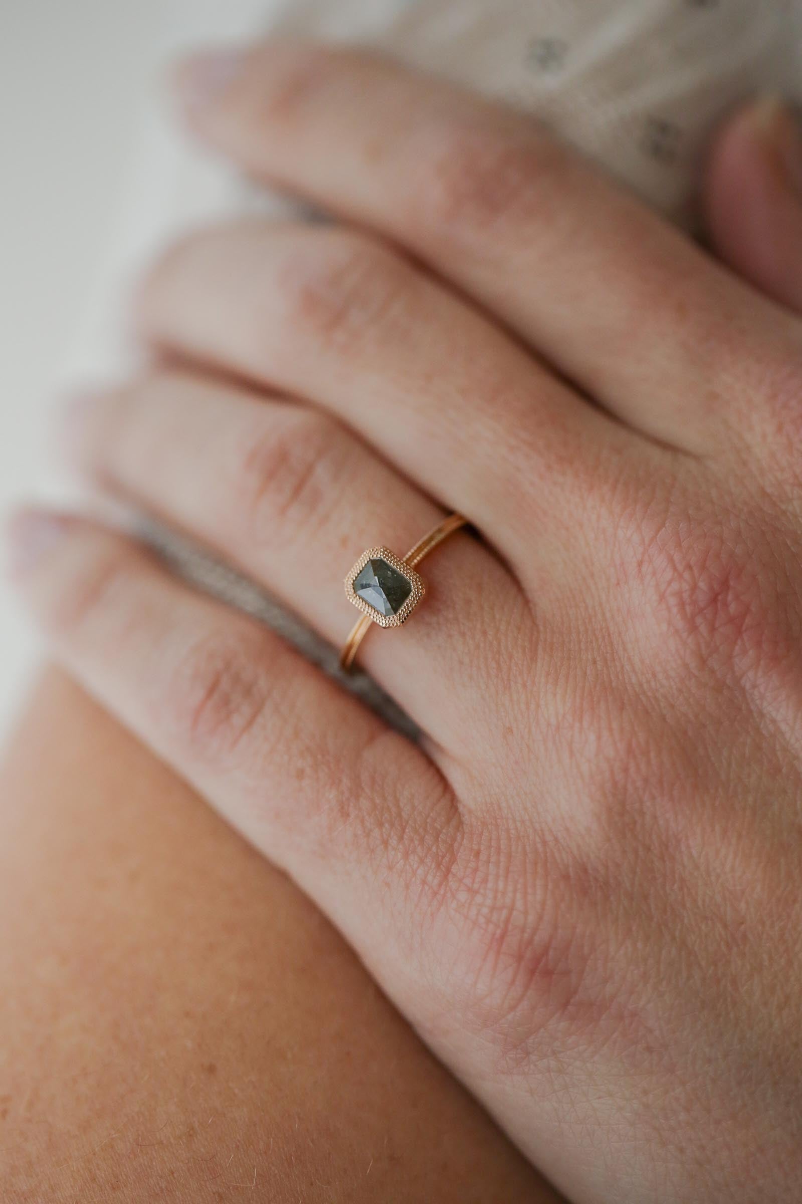 Pièce Unique Solitaire Diamant Salt & Pepper RPC