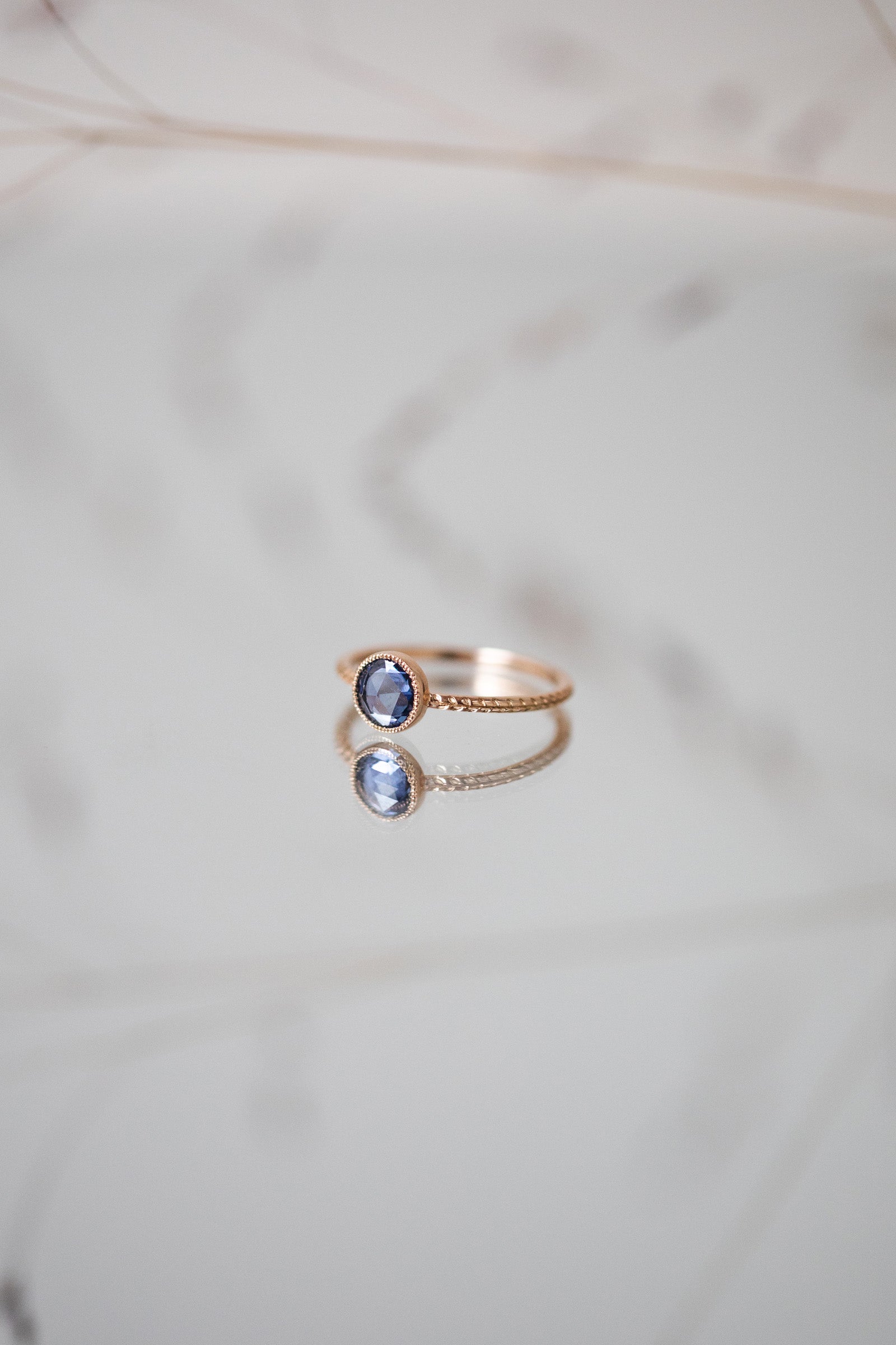 Bague Cybele XL Saphir Bleu Rosecut