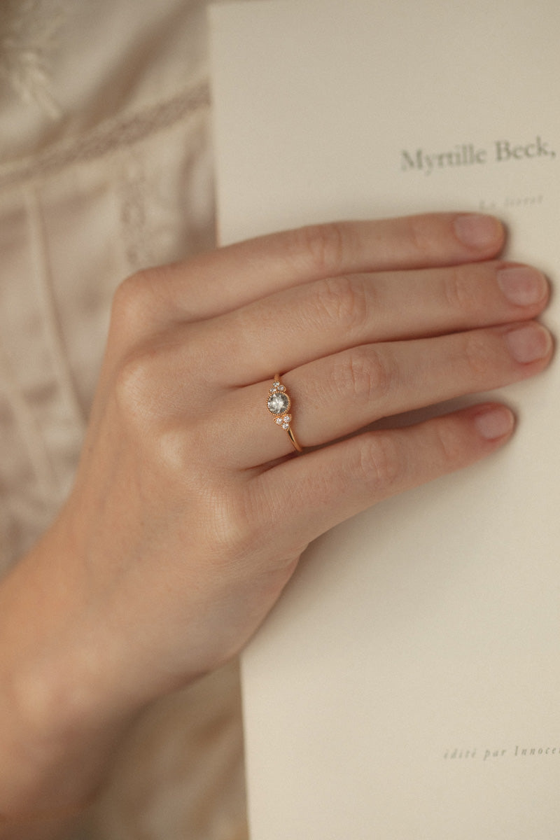 Bague Flora L Diamant Salt & Pepper