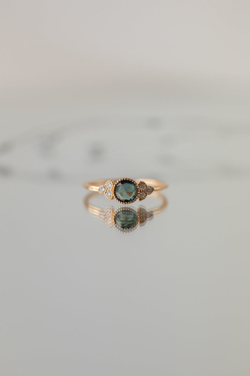 Bague Flora L Saphir vert