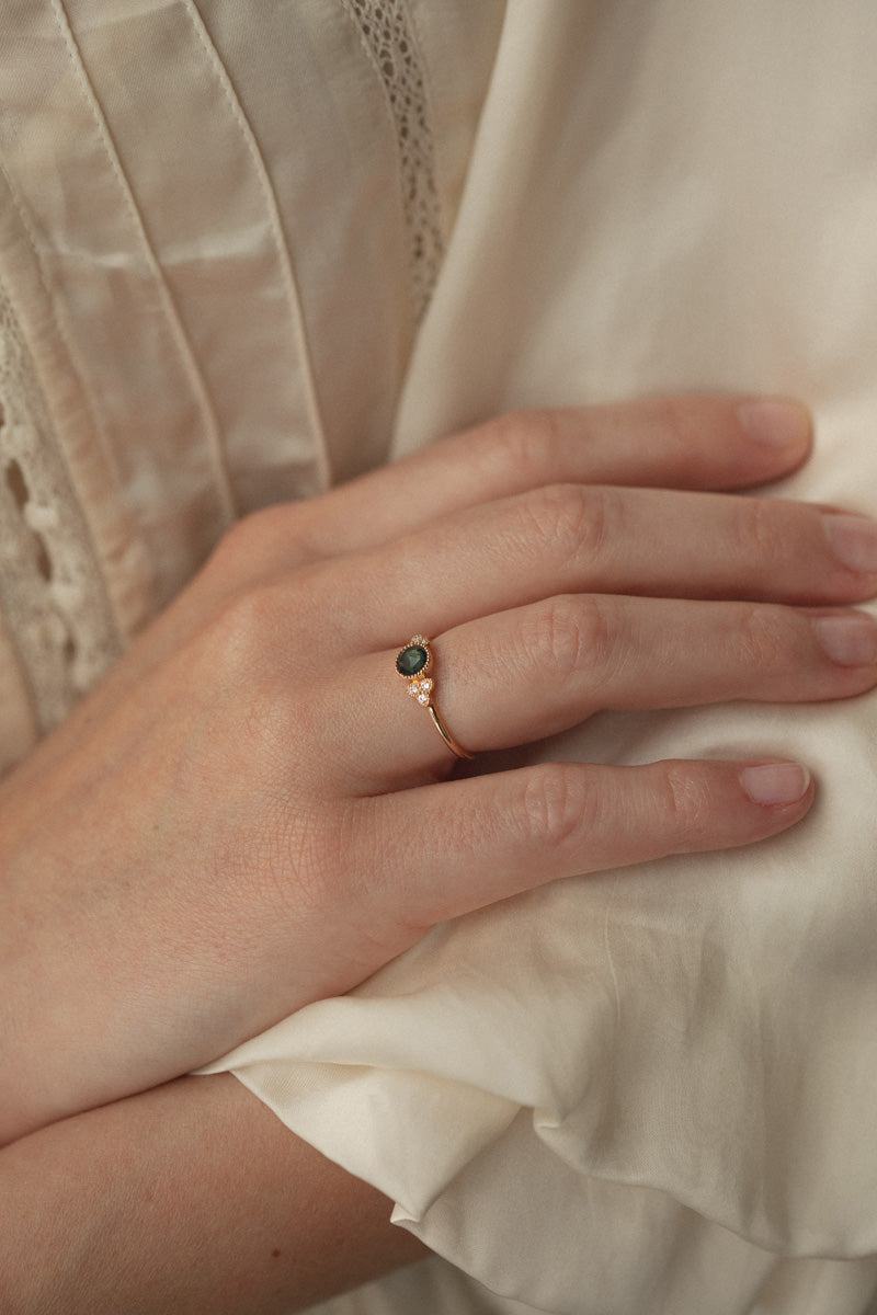 Bague Flora L Saphir vert