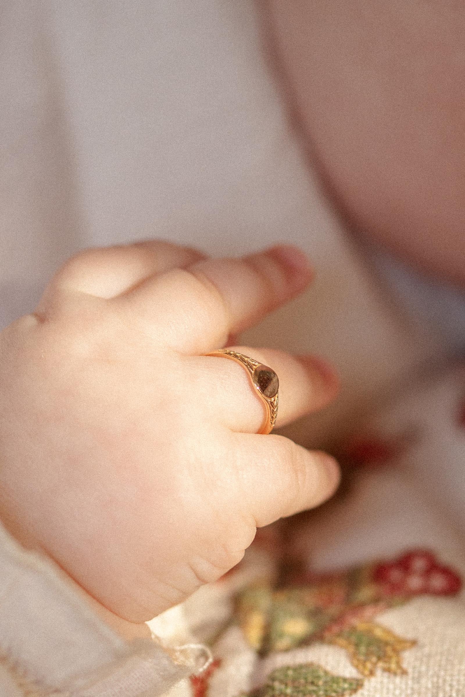 Chevalière Bébé Feuillage