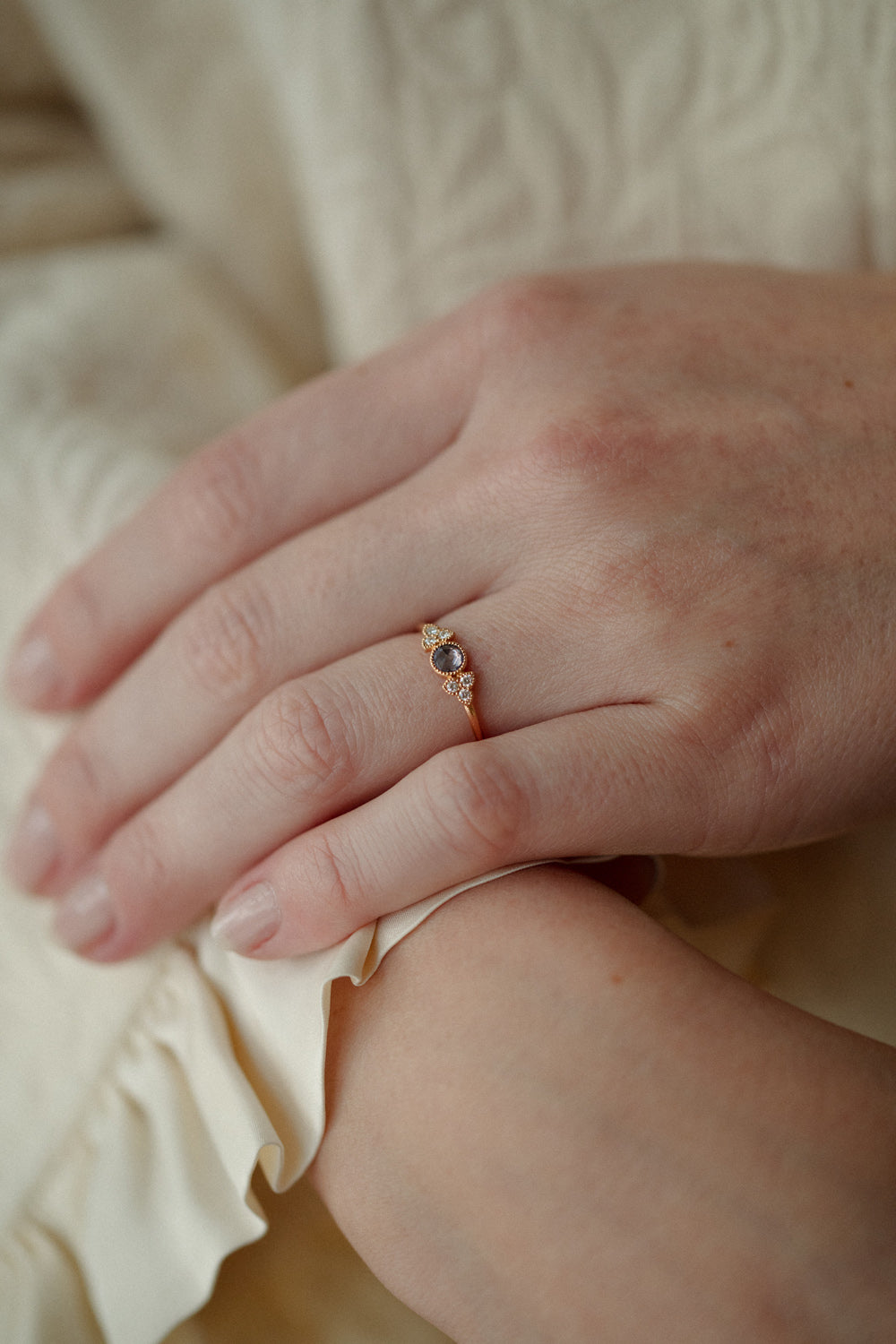 Bague Flora M Saphir bleu