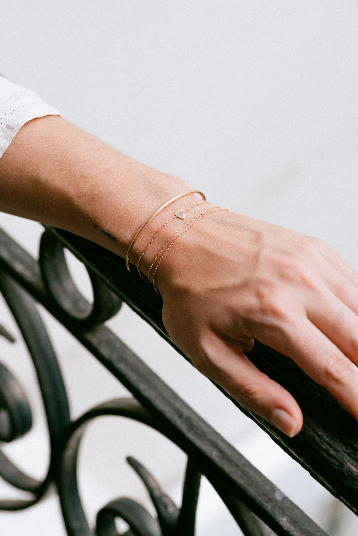 Bracelet Mini médaille Coeur Milgrain