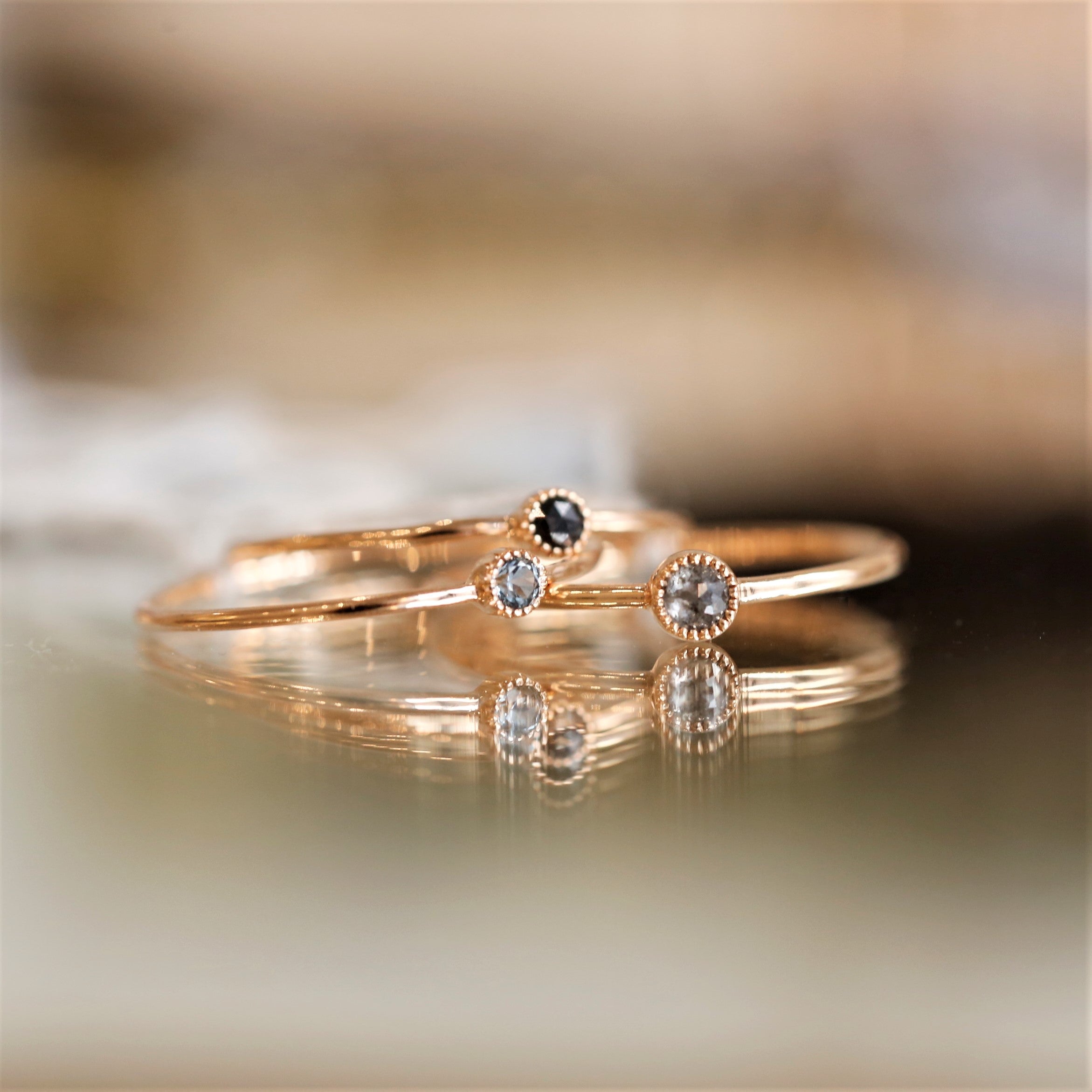 Solitaire Mini Love Ring S Saphir bleu