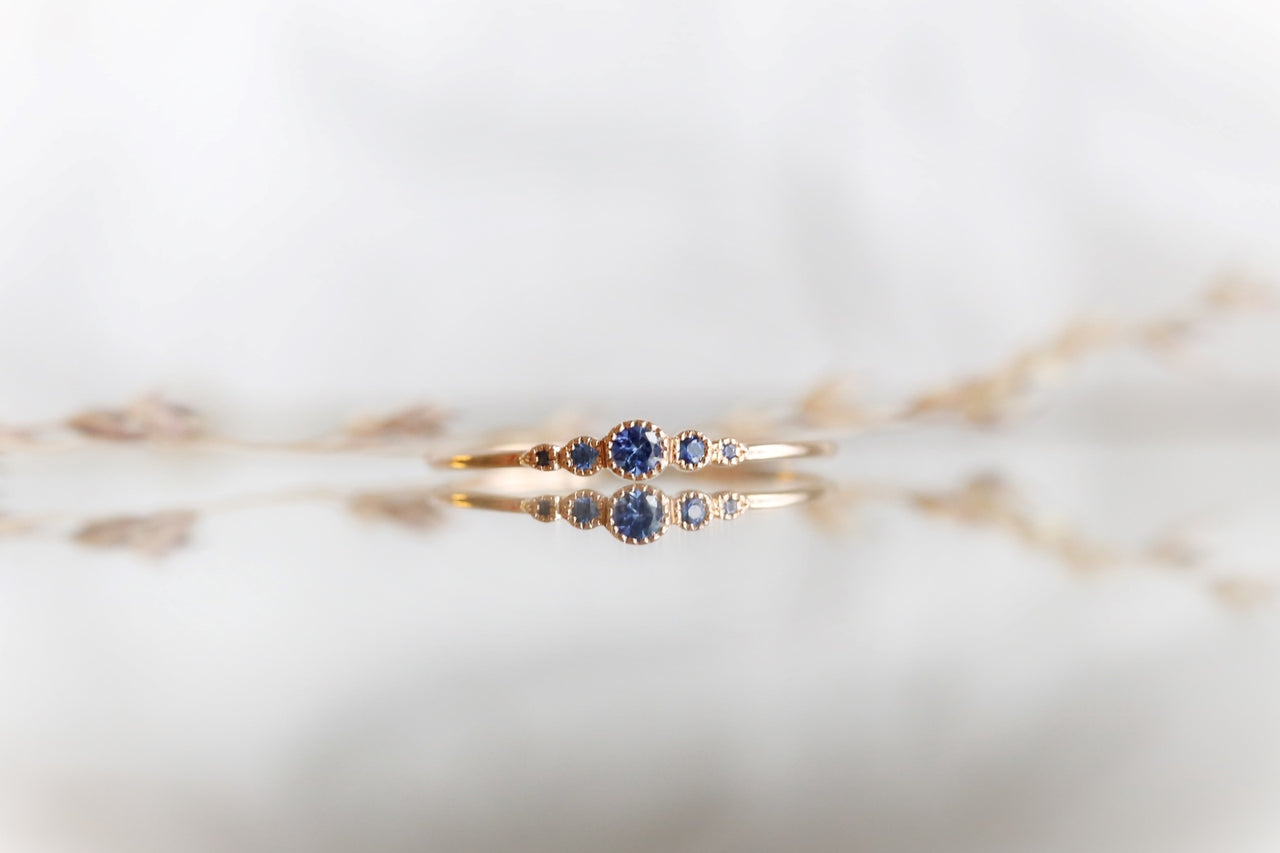 Bague Petit Amour Céleste Saphirs bleus