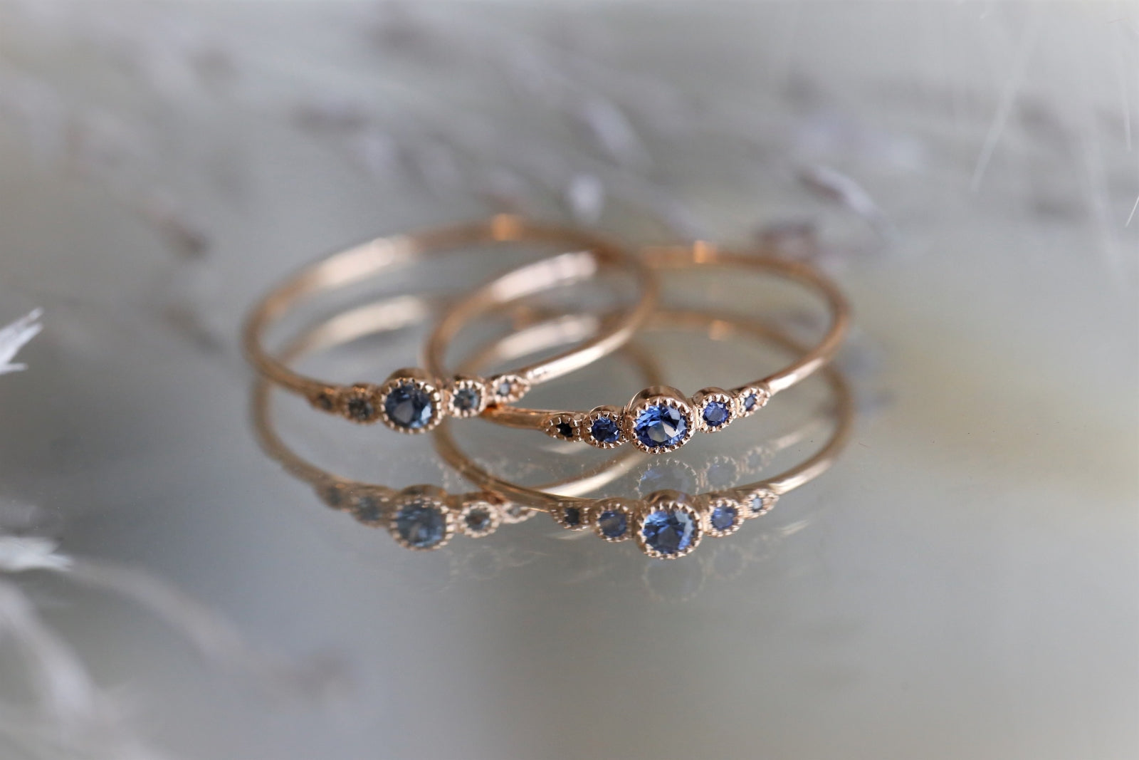 Bague Petit Amour Céleste Saphirs bleus
