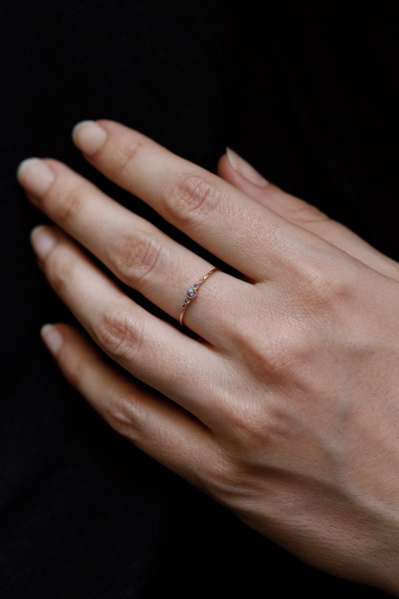 Bague Petit Amour Céleste Saphirs bleus