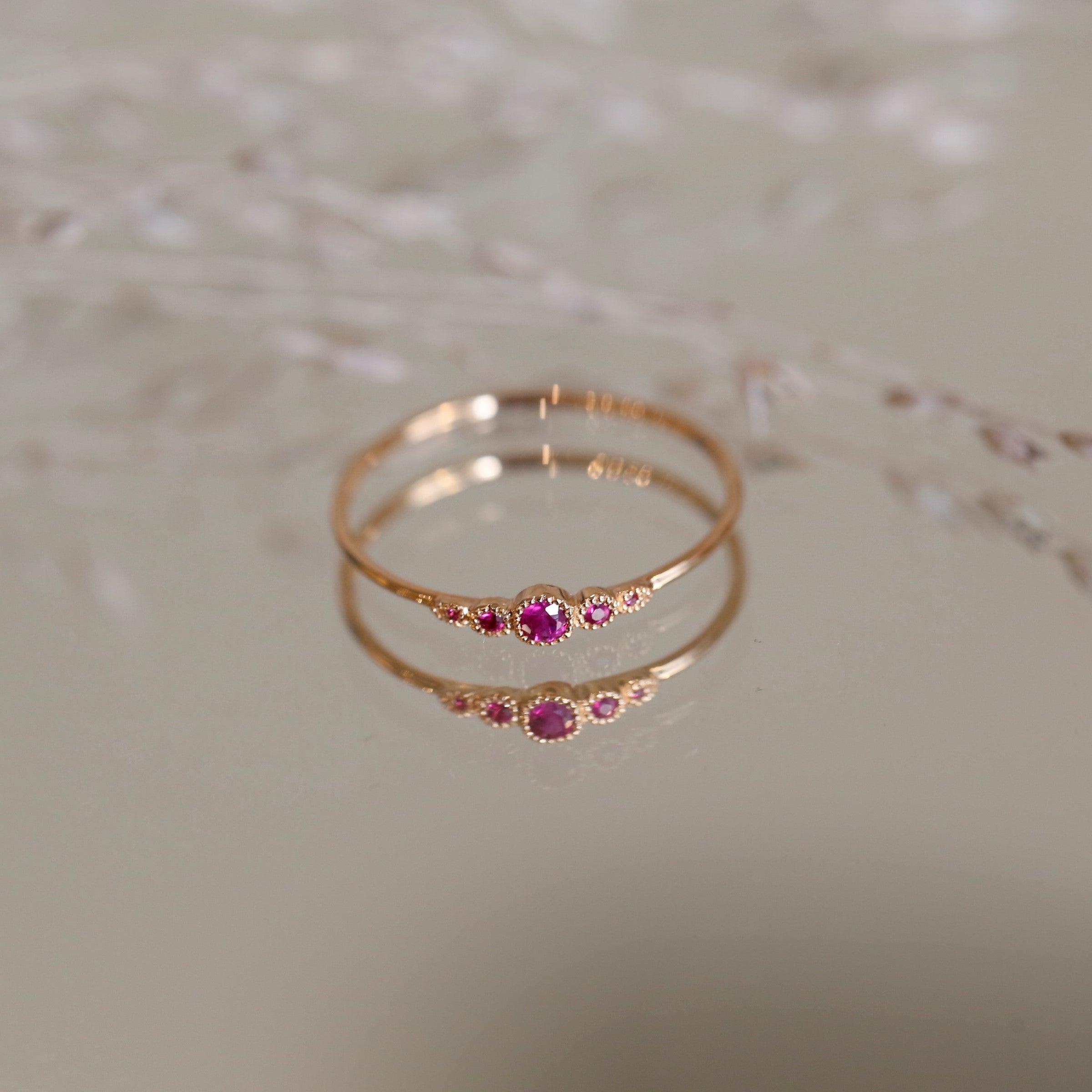 Bague Petit Amour Céleste Rubis Framboise