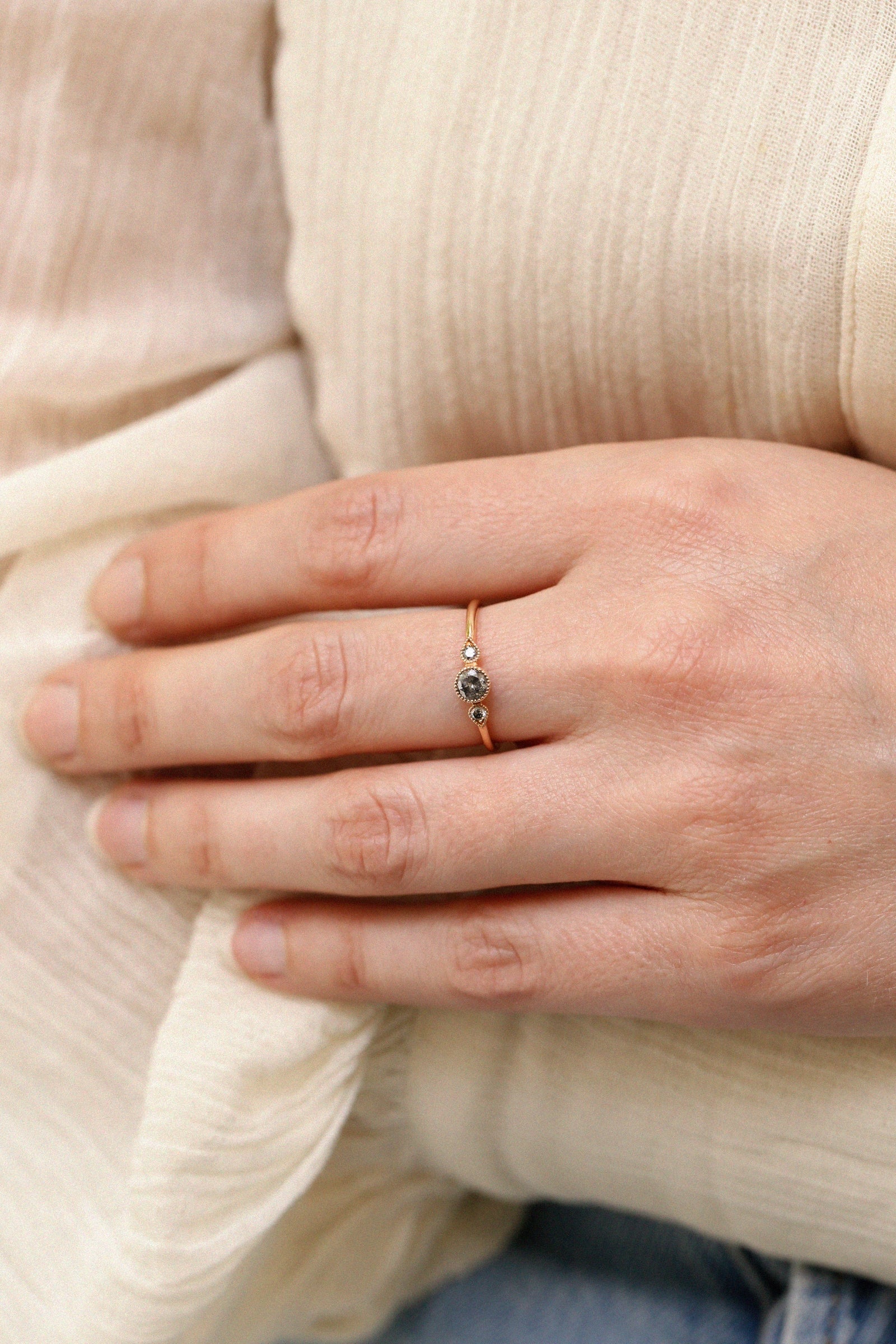 Bague Amour Céleste M Diamants Salt & Pepper
