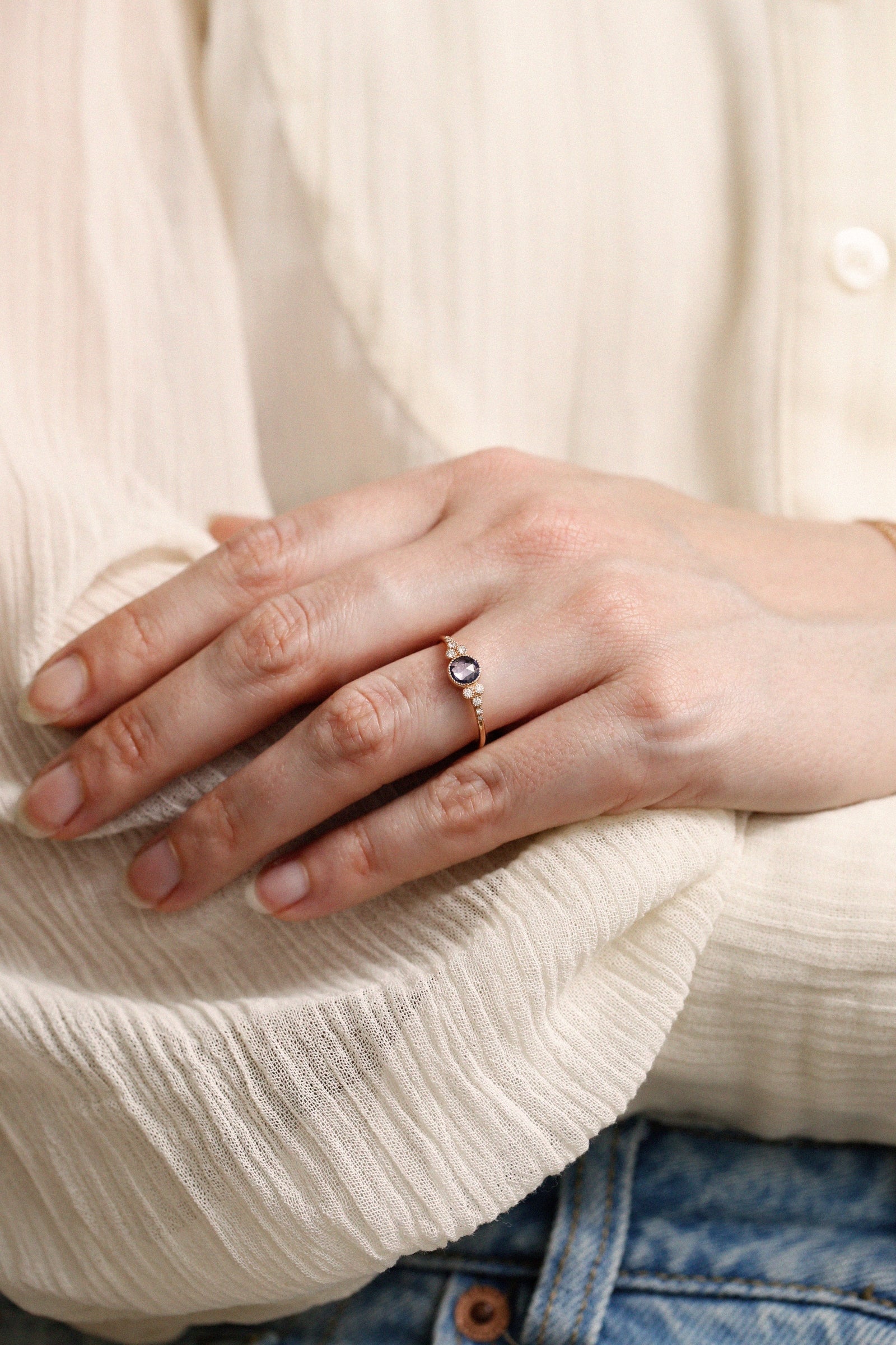 Bague Iris L Saphir bleu