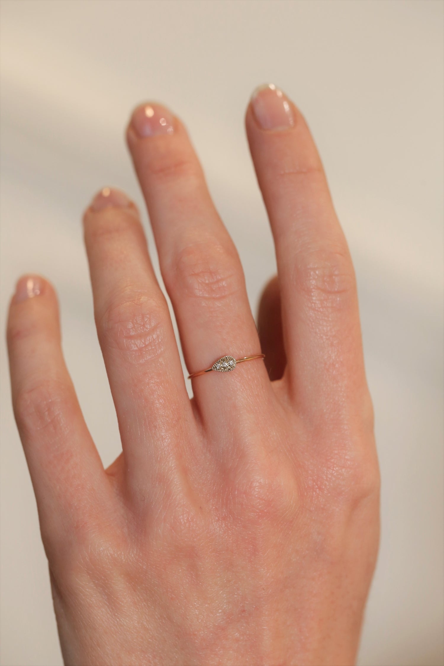 Bague Allegria Goutte Myrtille Beck,bague fine or et diamants
