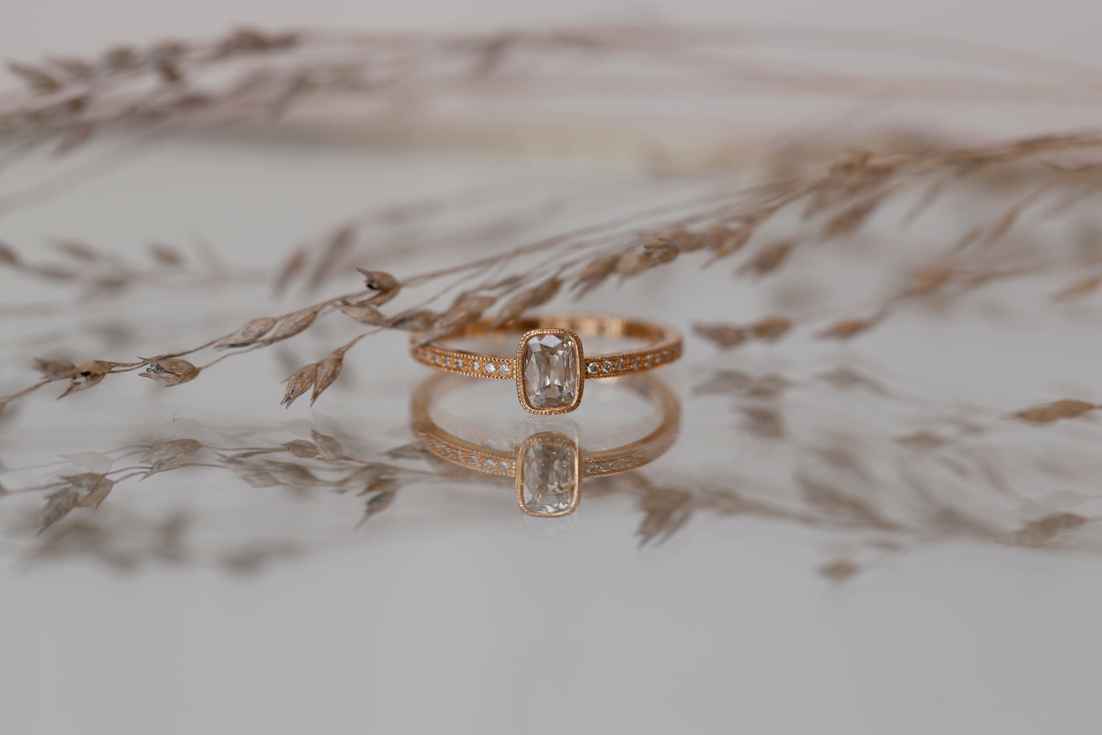 Pièce Unique n°1/2022, Bague Juliette Diamant coussin