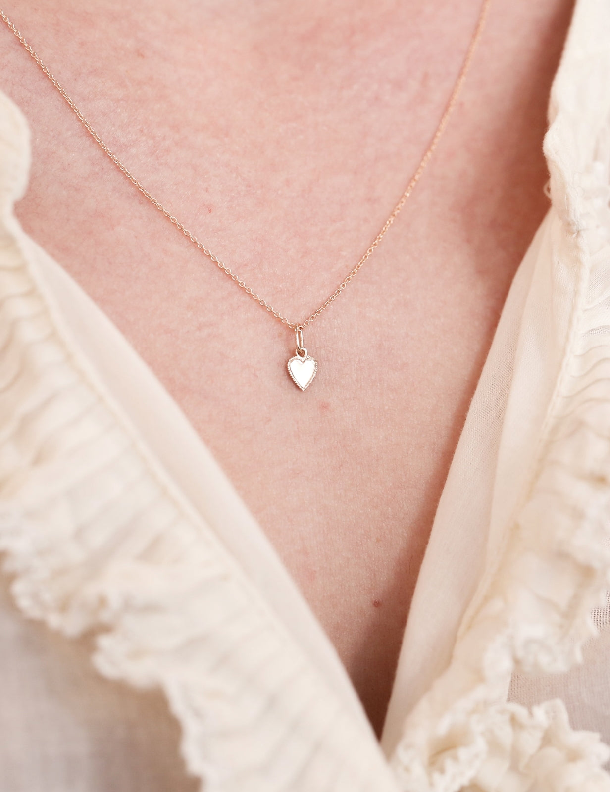 Mini médaille Coeur Milgrain