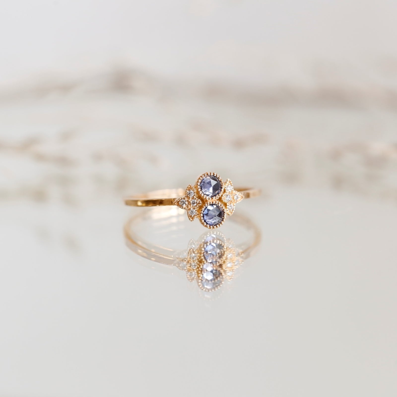 Bague Apis Florea S Saphirs bleus