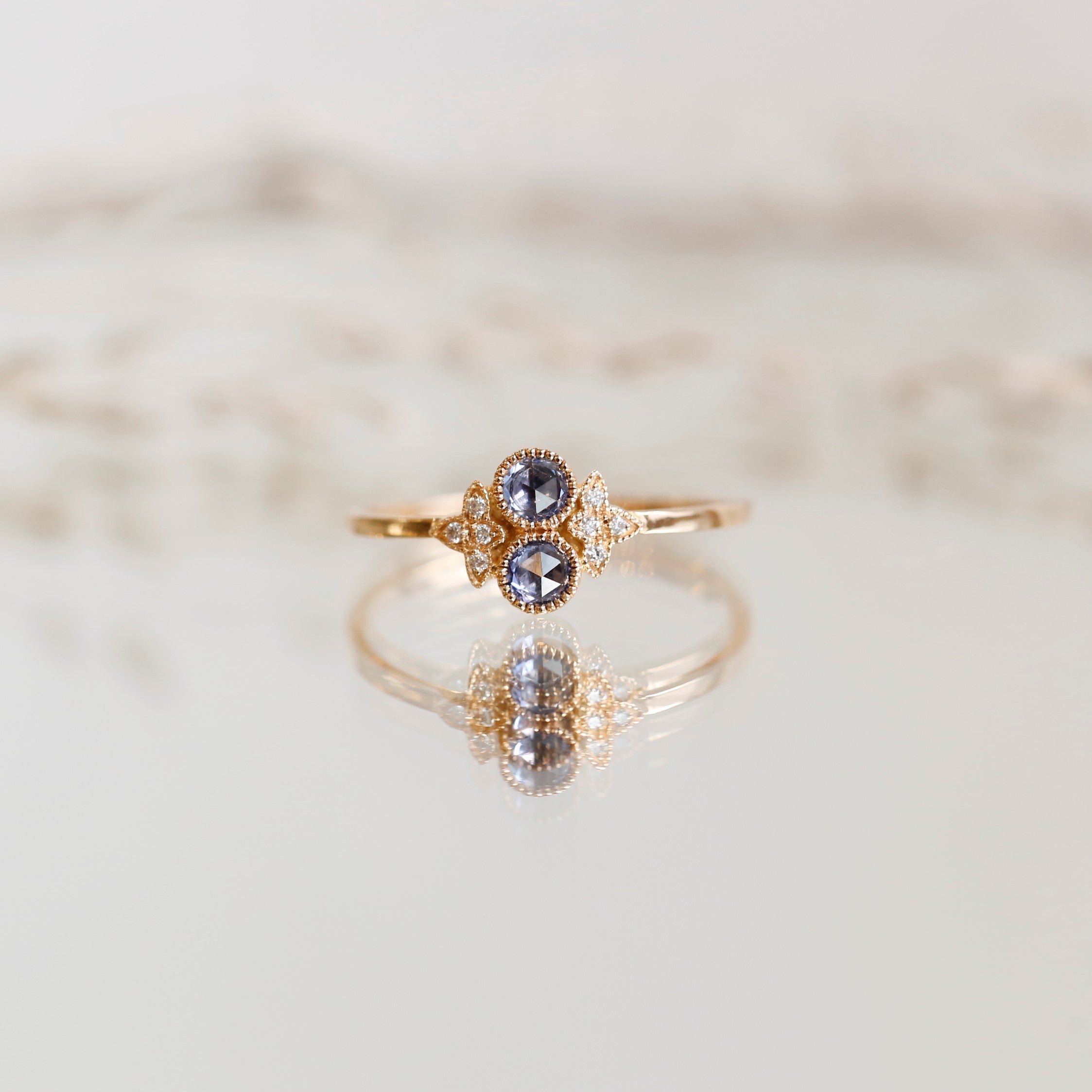 Bague Apis Florea S Saphirs bleus