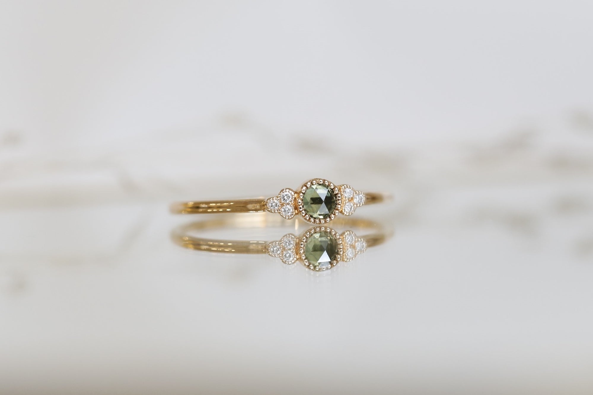 Bague Flora S Saphir vert